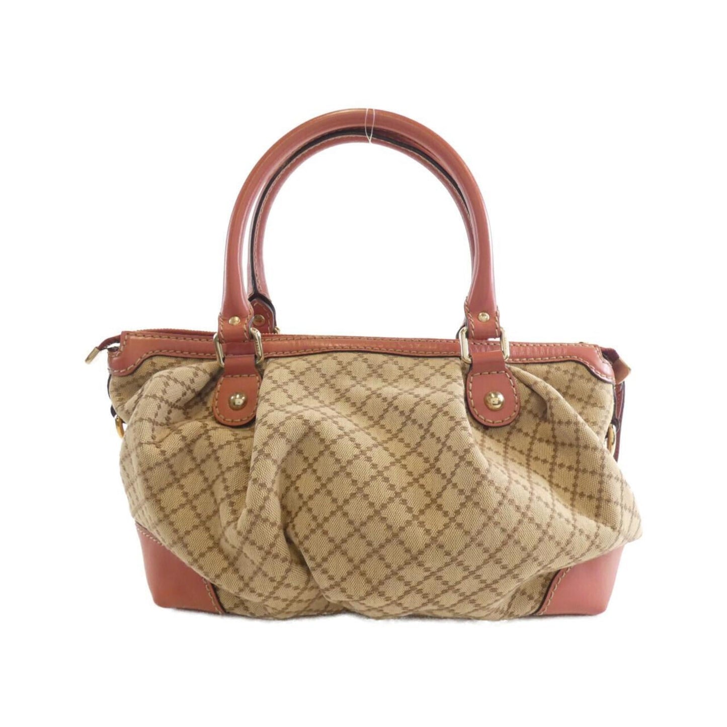 Gucci Beige Pink Canvas Handbag ( )