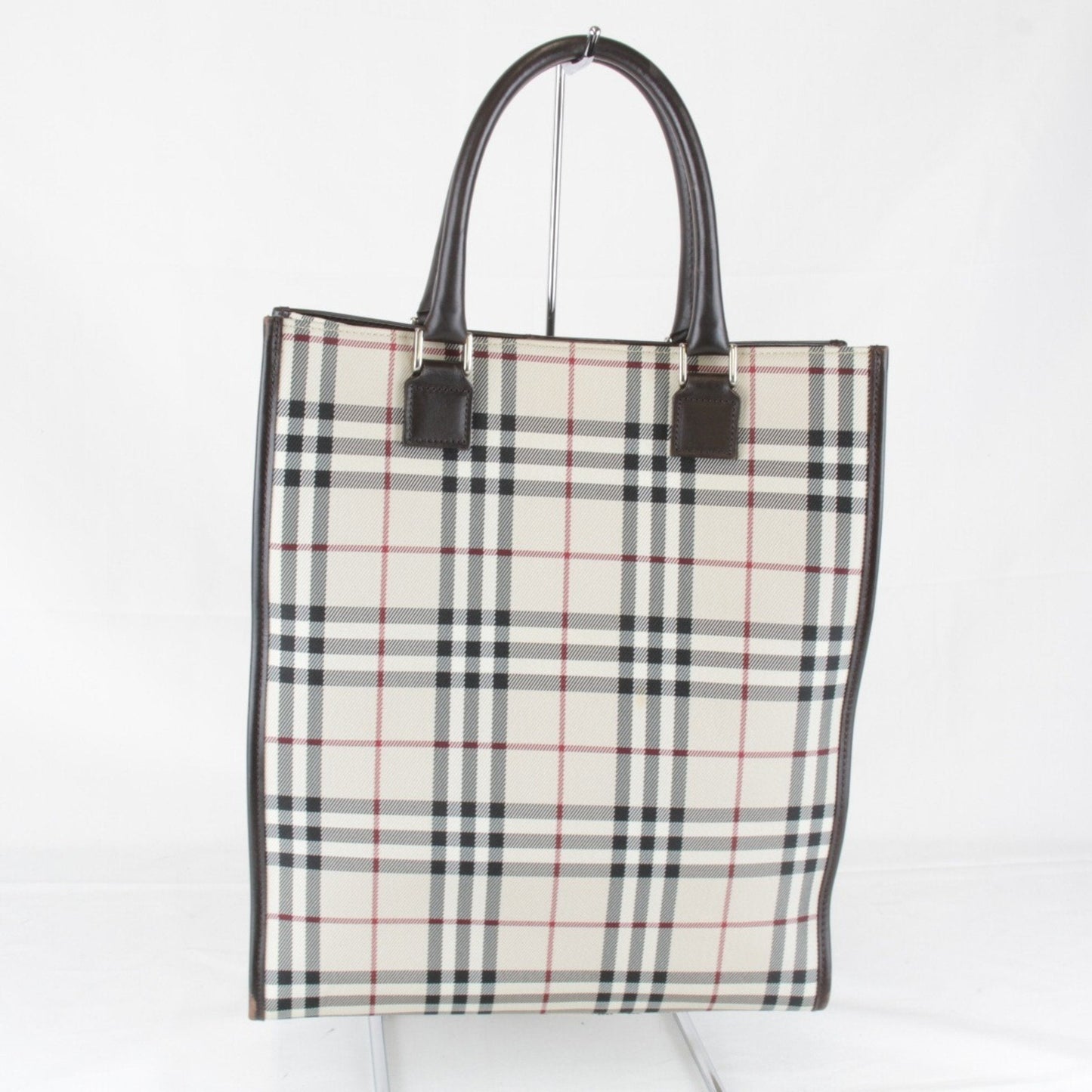 Burberry Beige Canvas Leather Tote Bag ( )