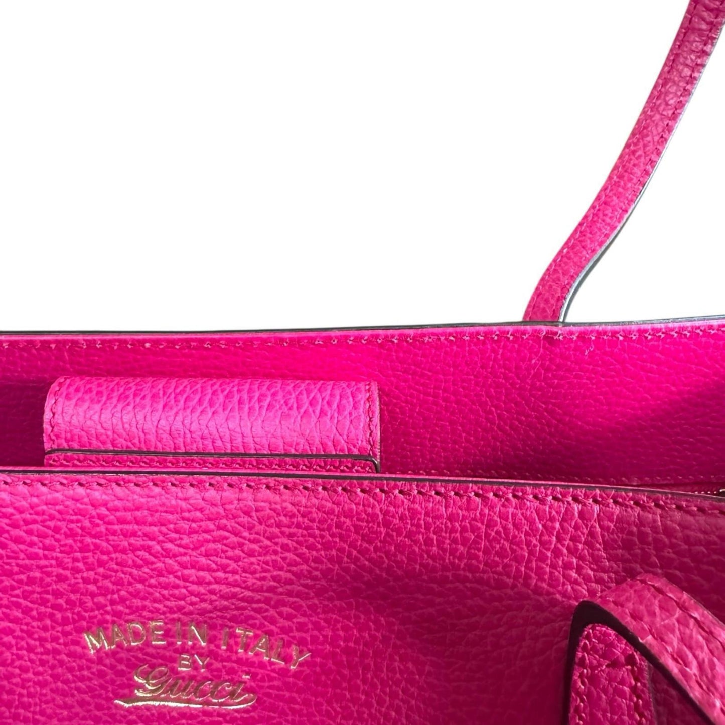 Gucci Gucci Swing Pink Leather Tote Bag ( )