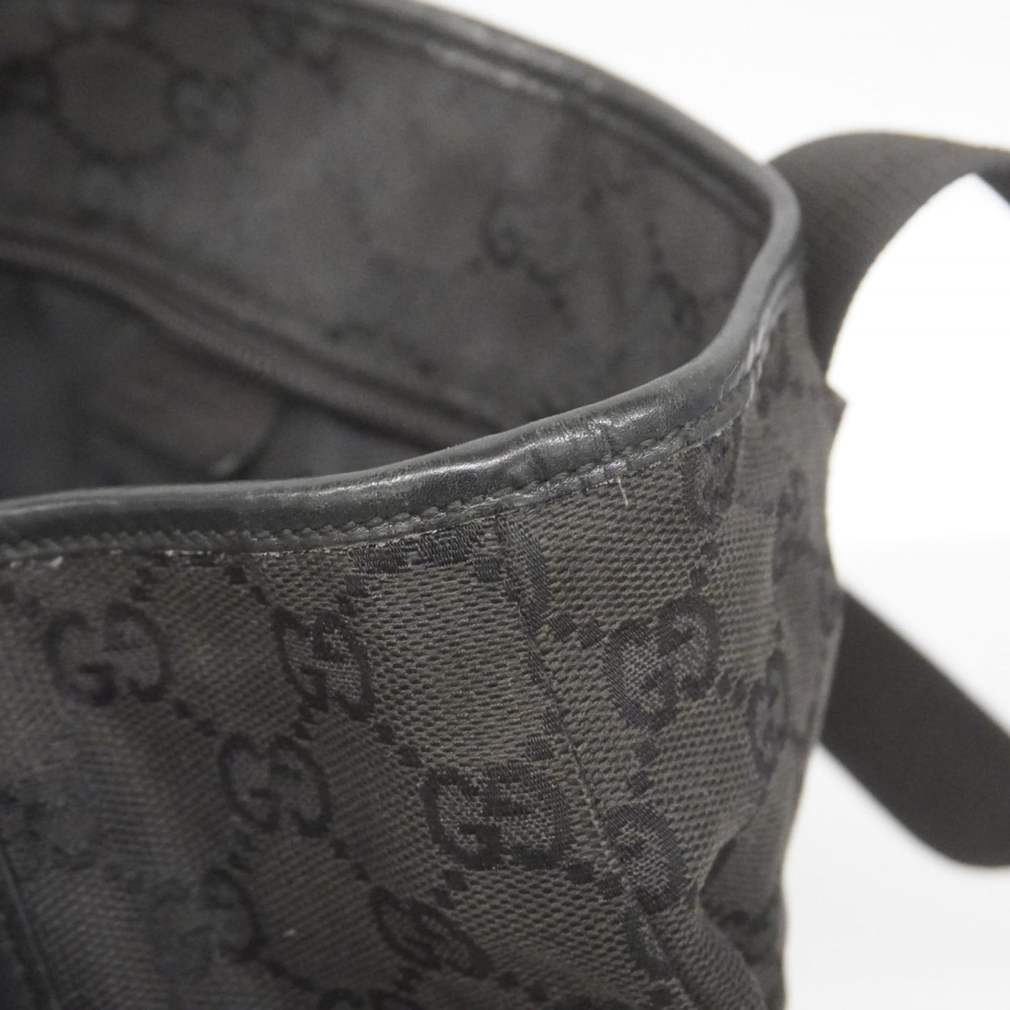 Gucci Black Canvas Tote Bag ( )