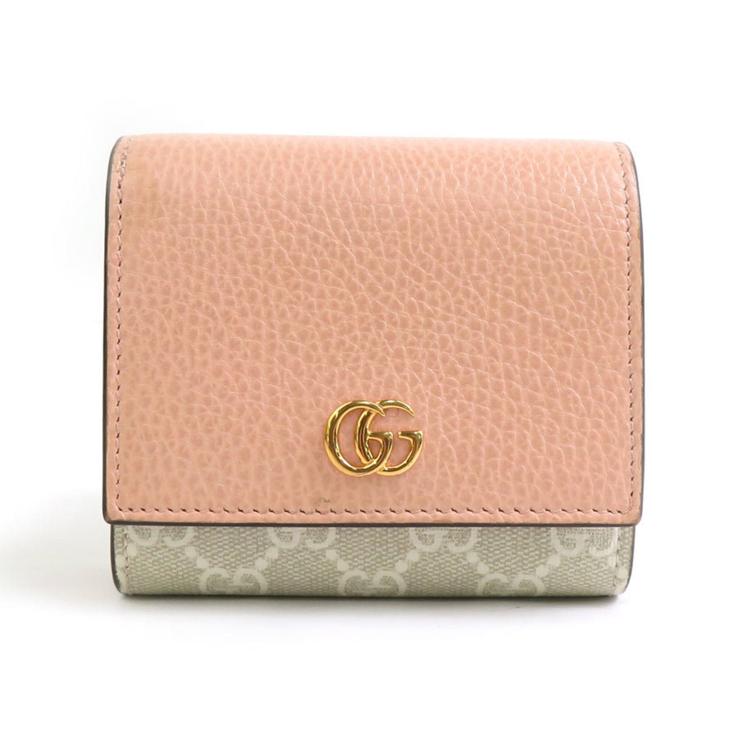 Gucci Beige Pink Leather Wallet (Bi-Fold) ( )