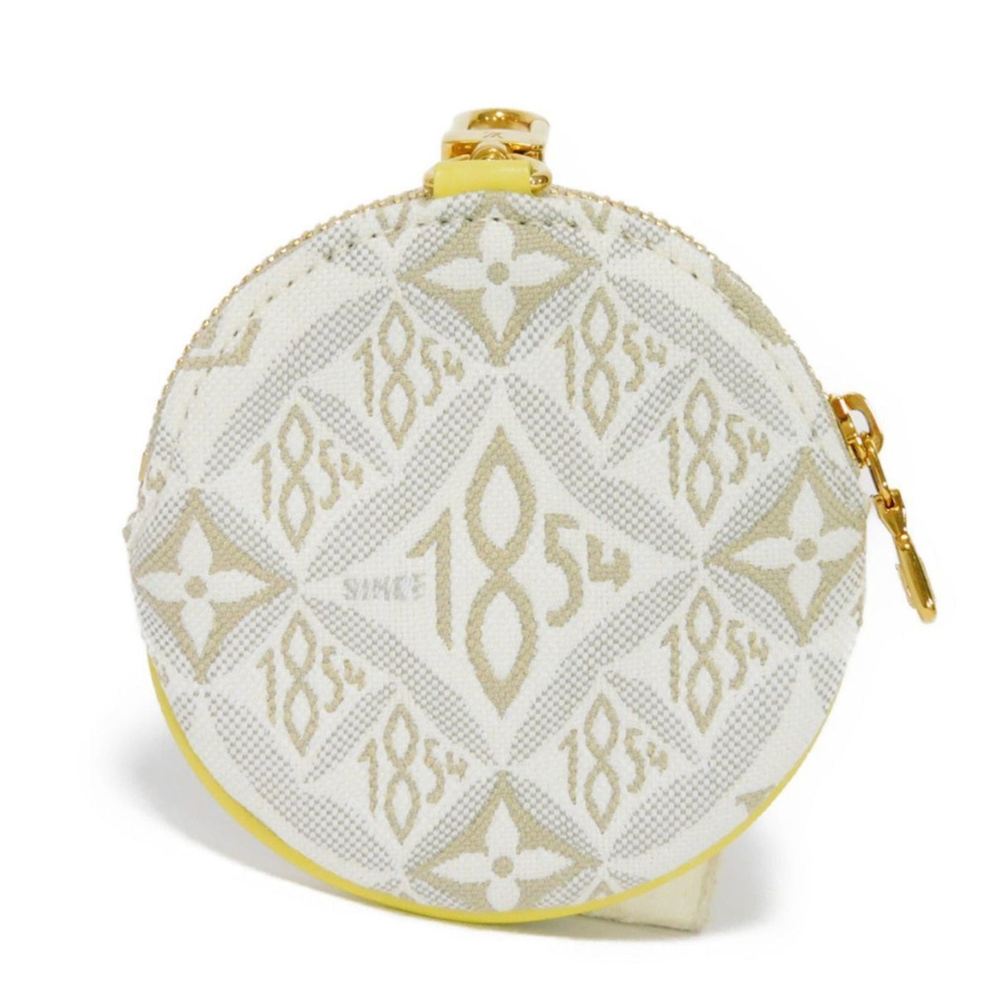 LOUIS VUITTON Coin Case Portomone Long Round Ecru Jaune Yellow Monogram Jacquard SINCE 1854 M81173 Men's Women's Wallet