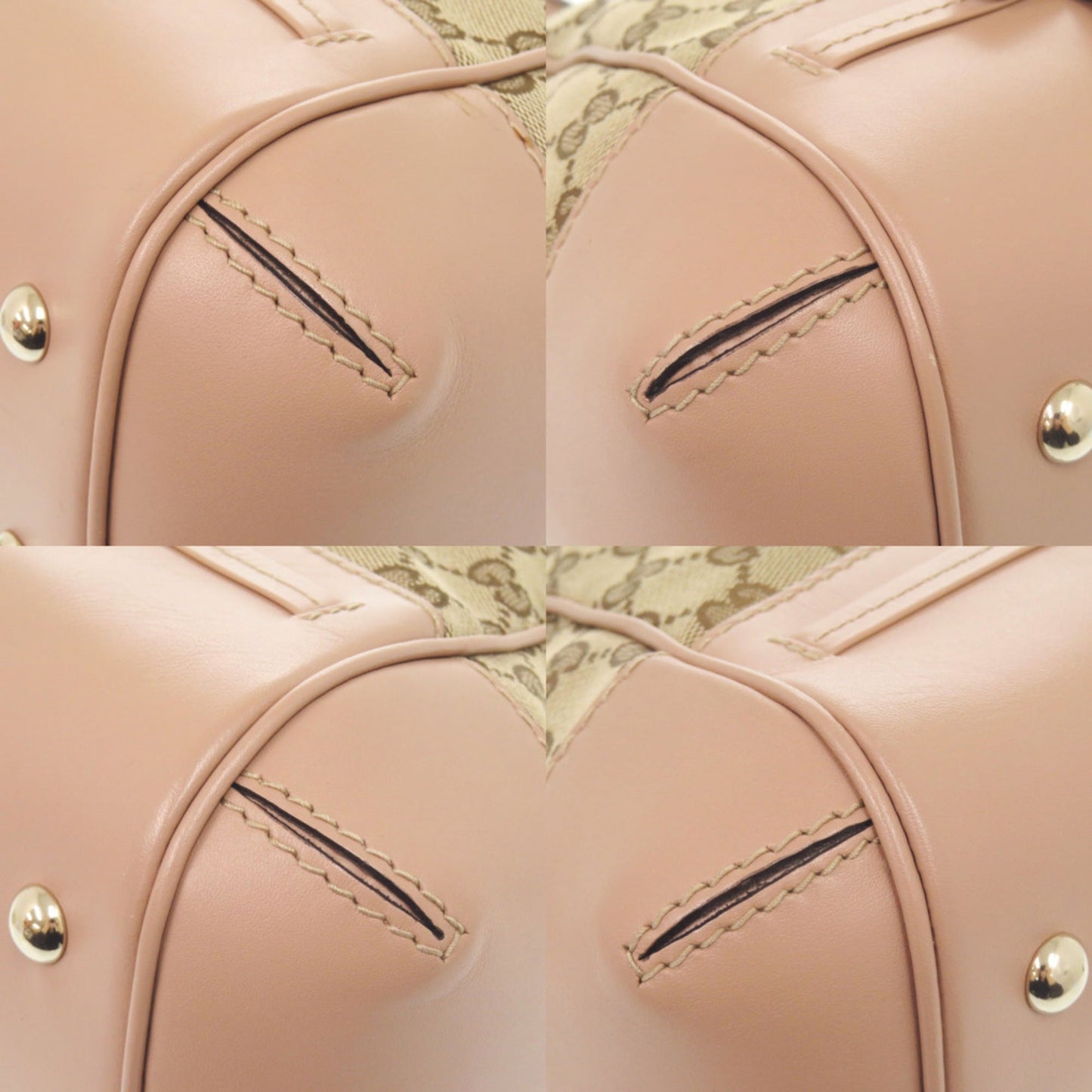 Gucci Beige Pink Gg Canvas Handbag ( )