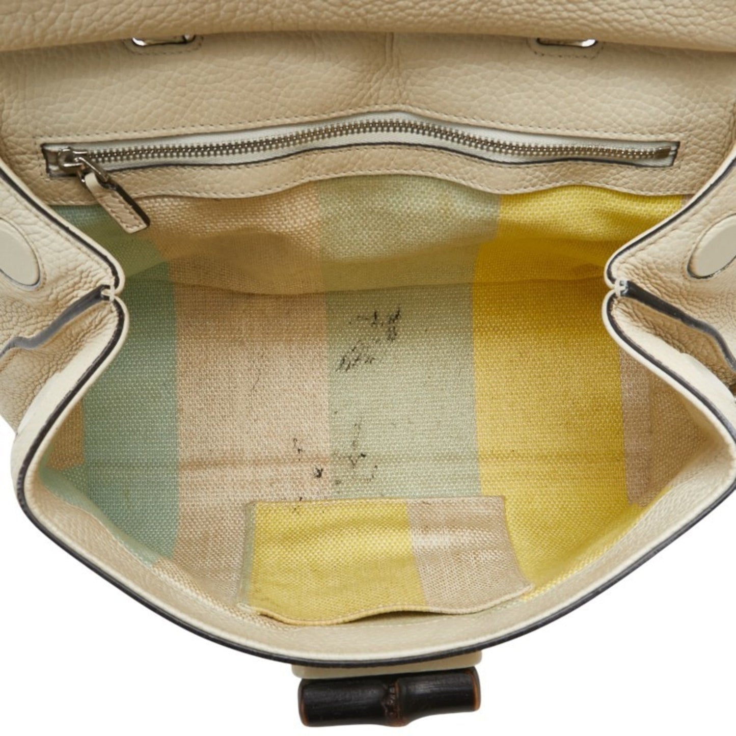 Gucci White Leather Handbag Shoulder Bag ( )