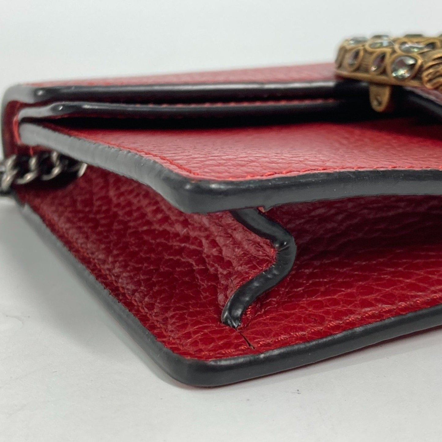 Gucci Red Leather Shoulder Bag ( )