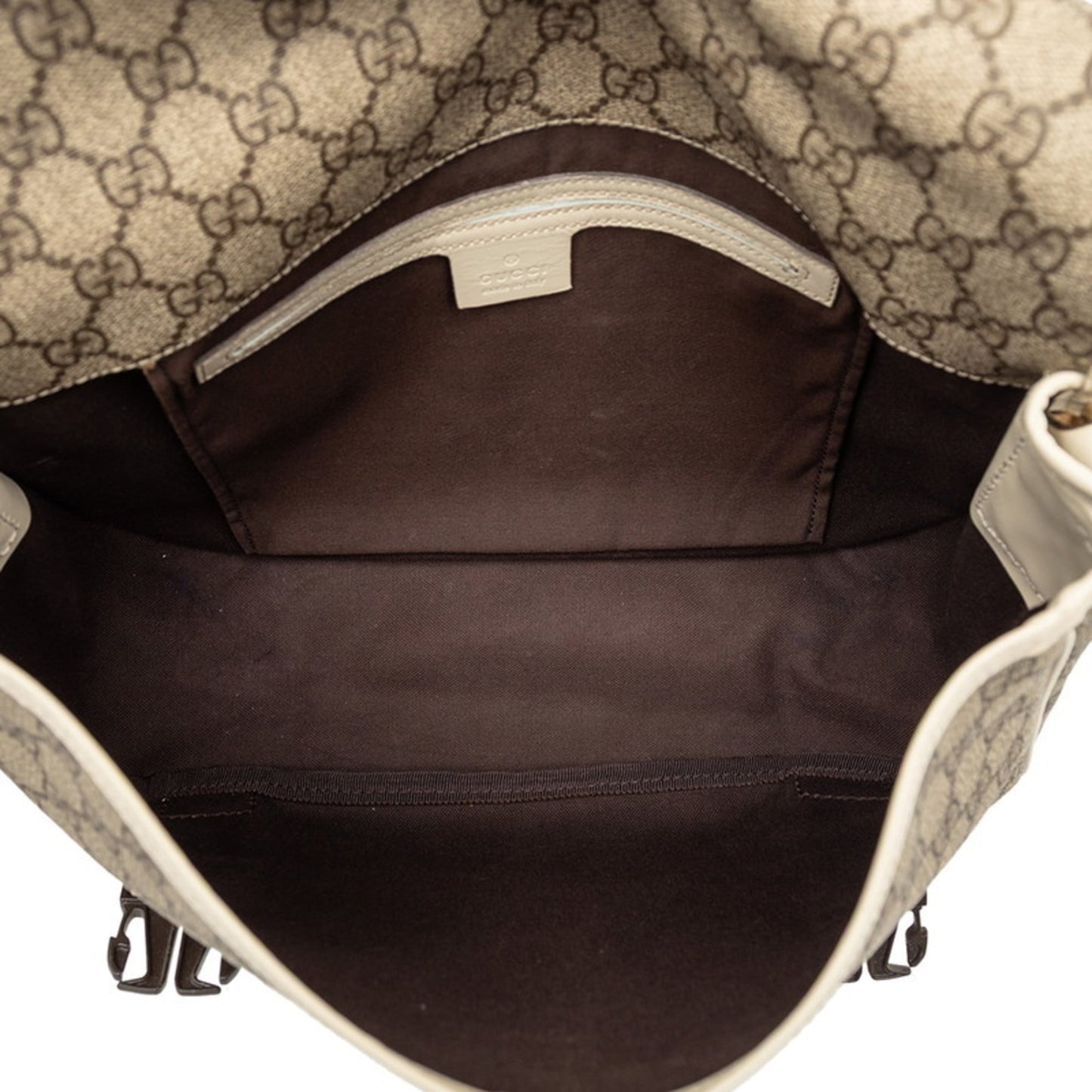 Gucci Beige White Pvc Leather Shoulder Bag ( )