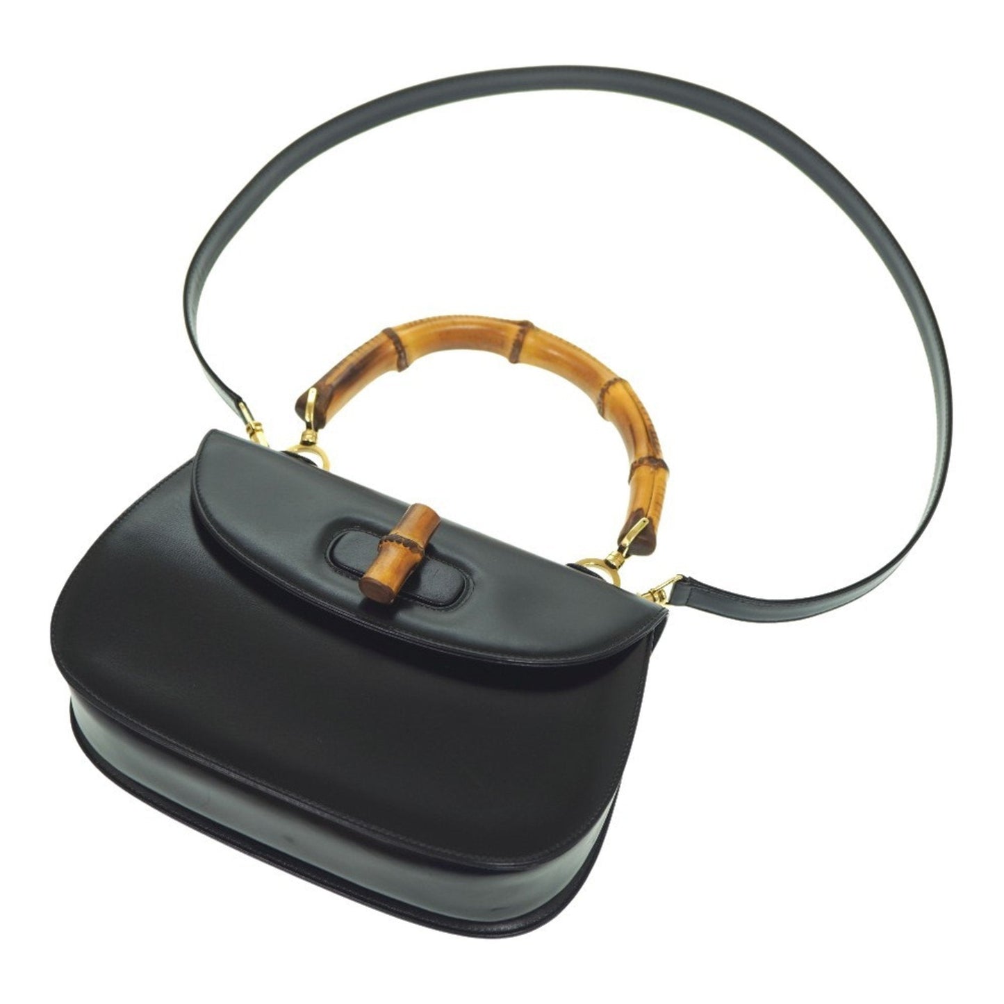 Gucci Black Leather Handbag ( )