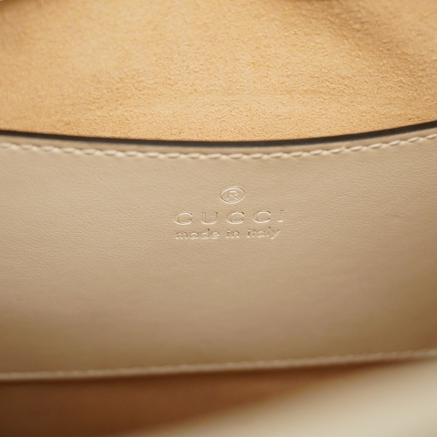 GUCCI Auth  GG Marmont 2WAY Bag 696123 Women's Leather Handbag,Shoulder Bag Ivory