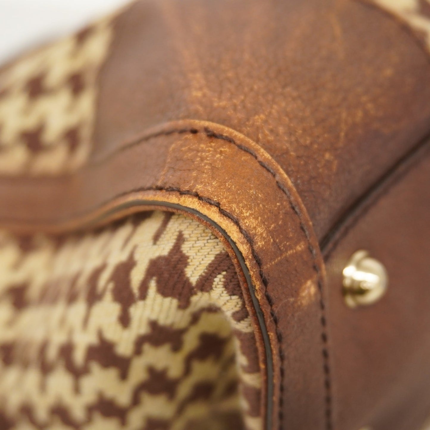 Gucci Brown Canvas Handbag ( )