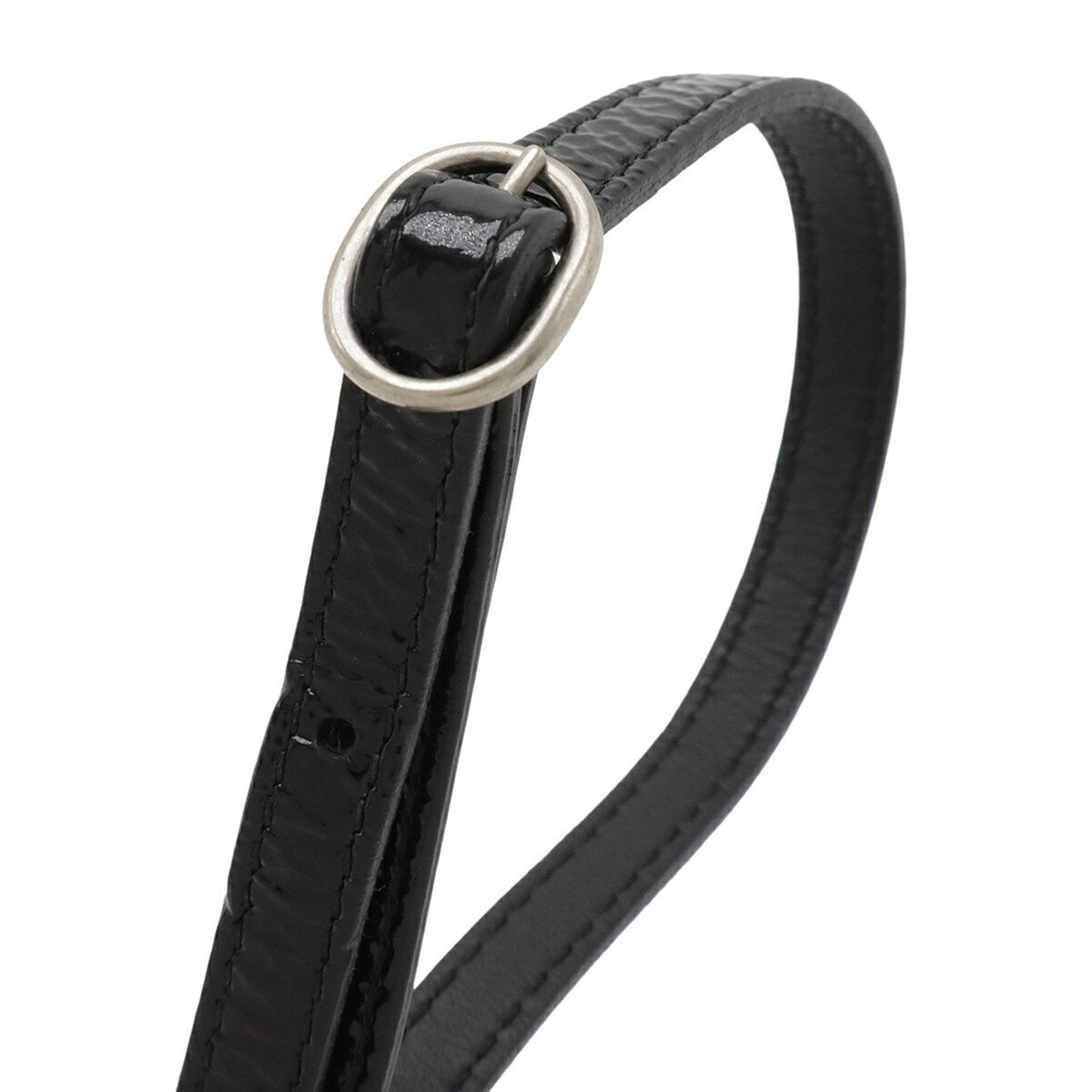 Gucci Black Yellow Patent Leather Rubber Pochette Shoulder Bag ( )