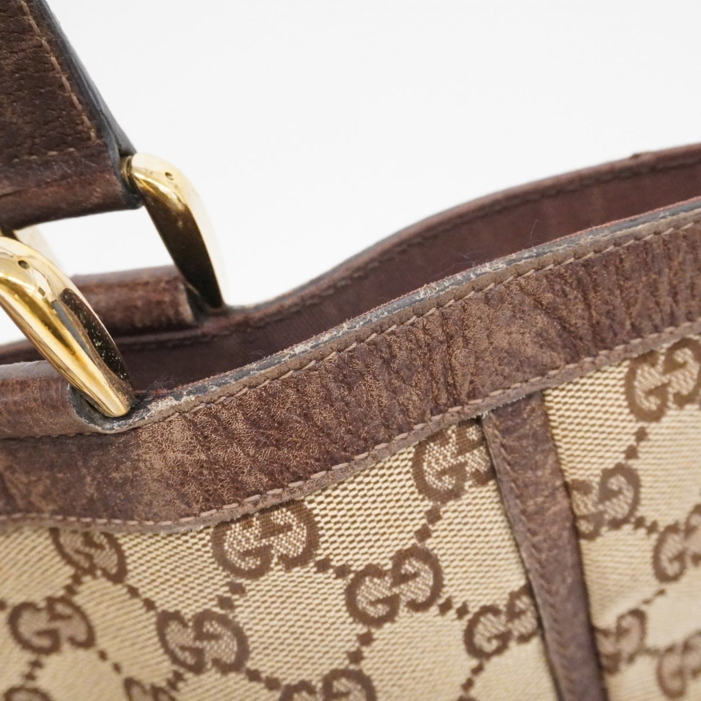 Gucci Brown Canvas Handbag ( )