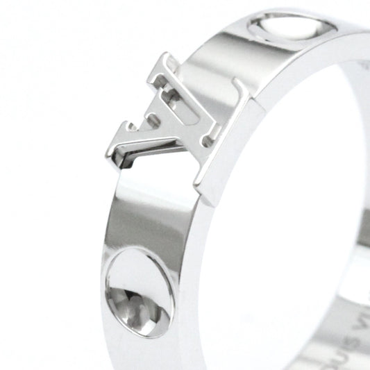 LOUIS VUITTON Berg Amplant Q9K98D White Gold [18K] Fashion No Stone Band Ring Silver