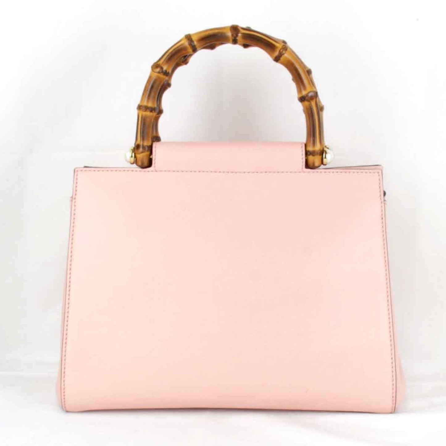 Gucci Bamboo Pink Leather Handbag ( )