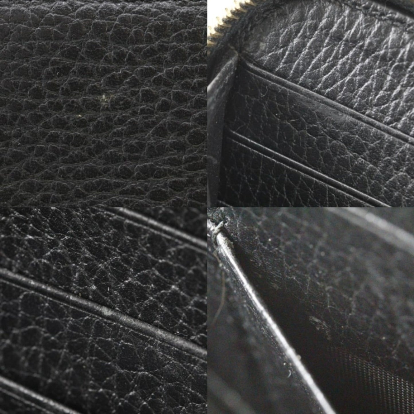 Gucci Black Leather Long Wallet (Bi-Fold) ( )