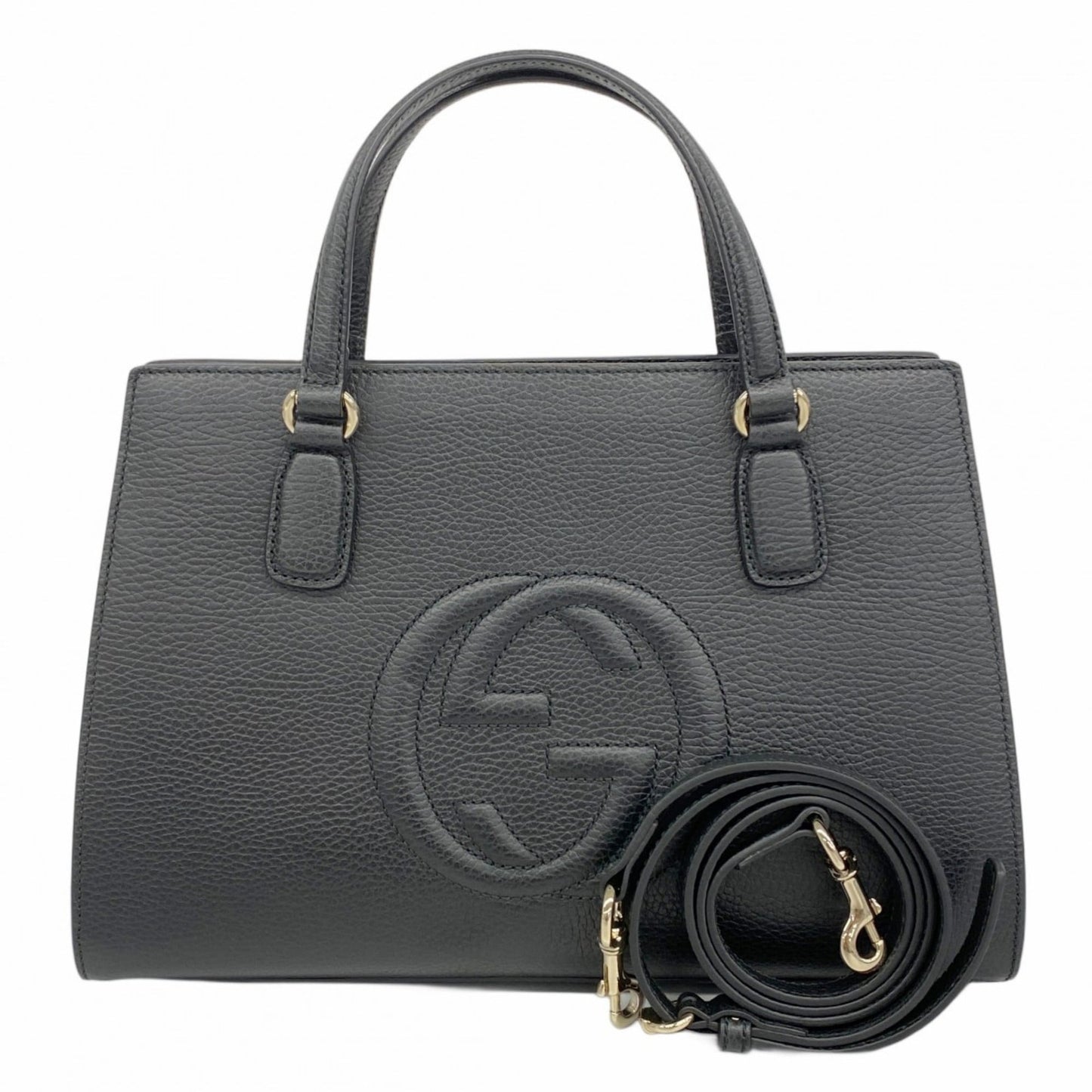 Gucci Black Leather Handbag ( )