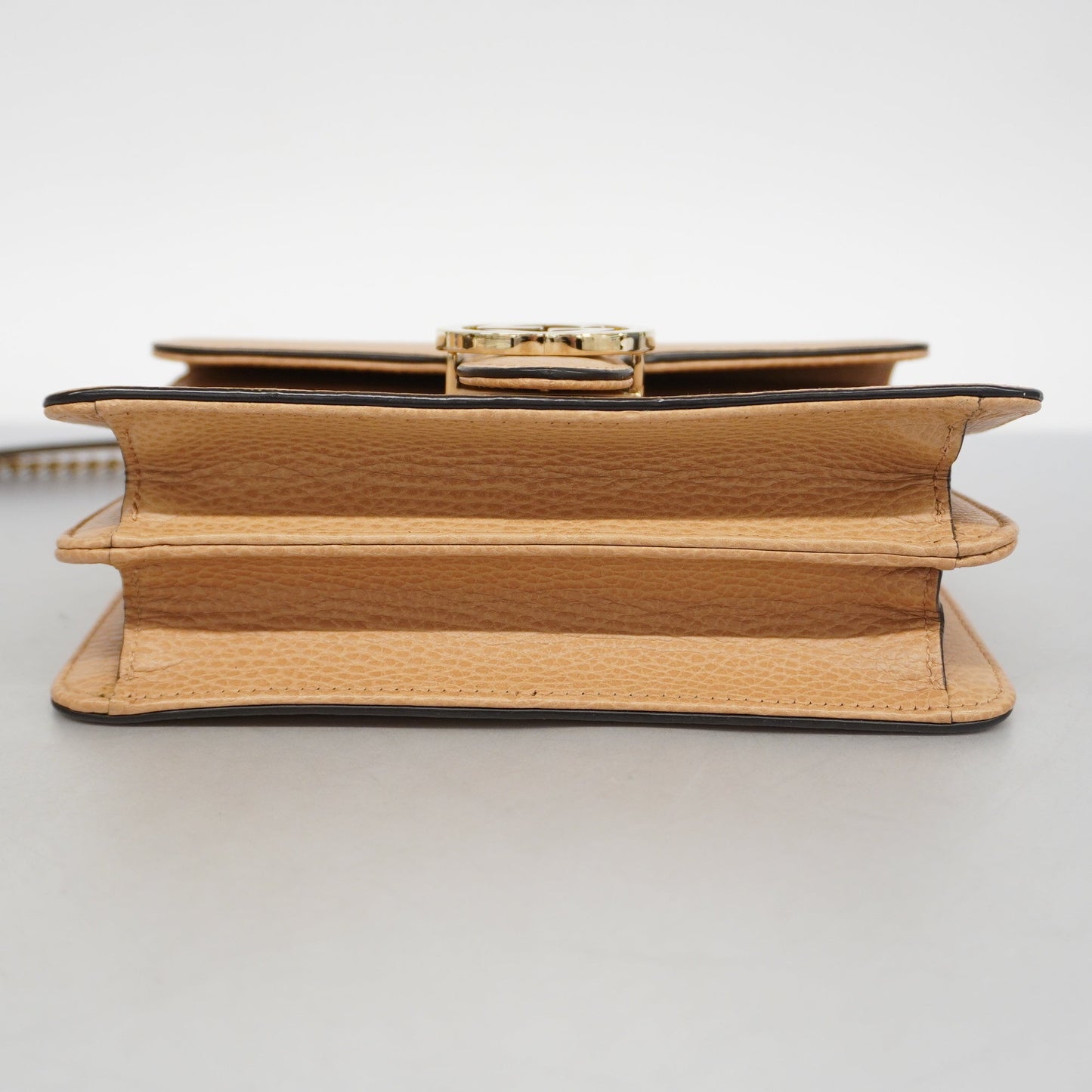 GUCCI Auth  Interlocking G 510304 Women's Leather Shoulder Bag Beige