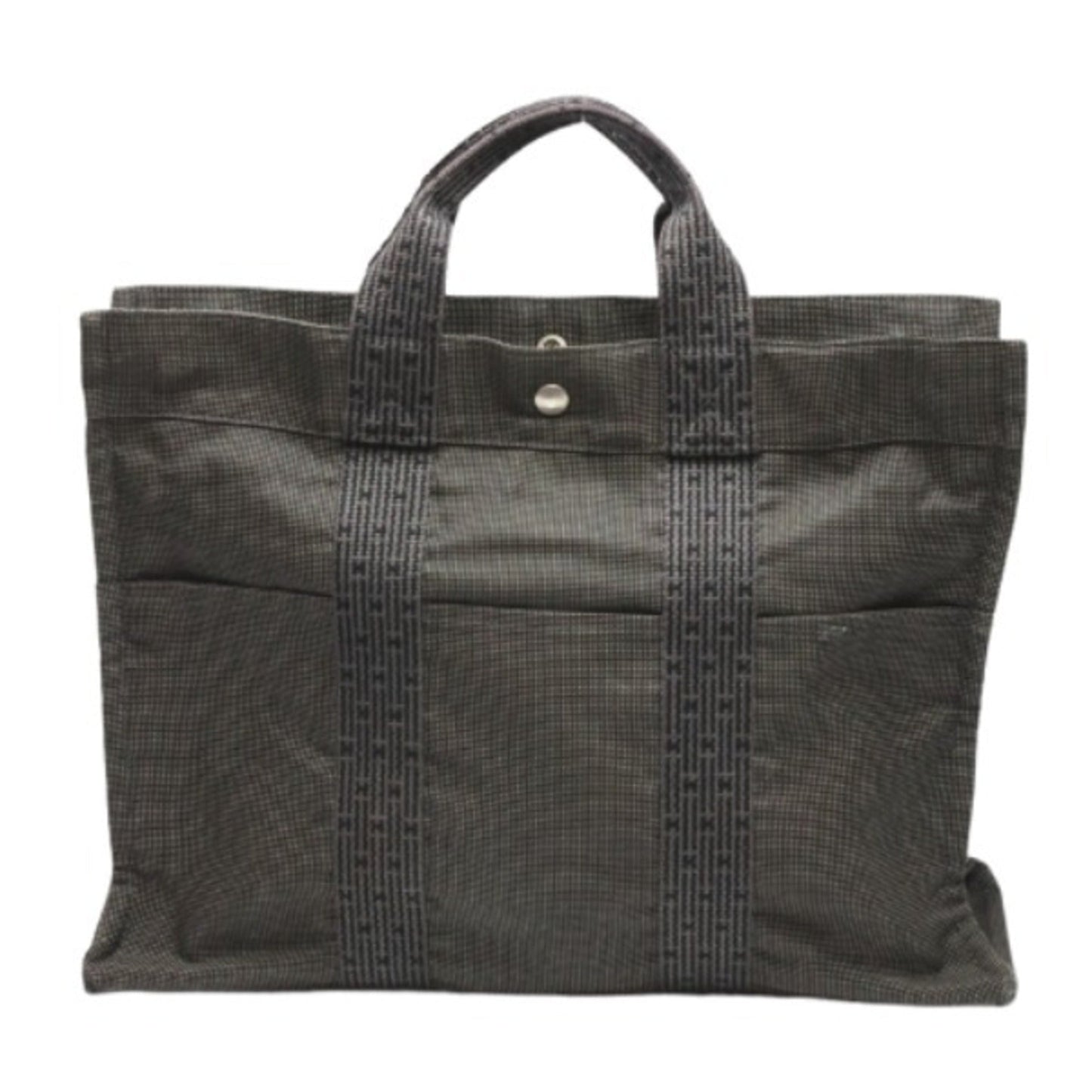 Hermes Gray Canvas Tote Bag ( )