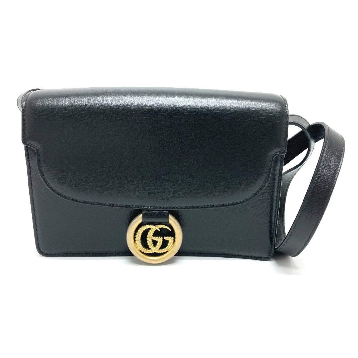 Gucci Black Leather Shoulder Bag ( )