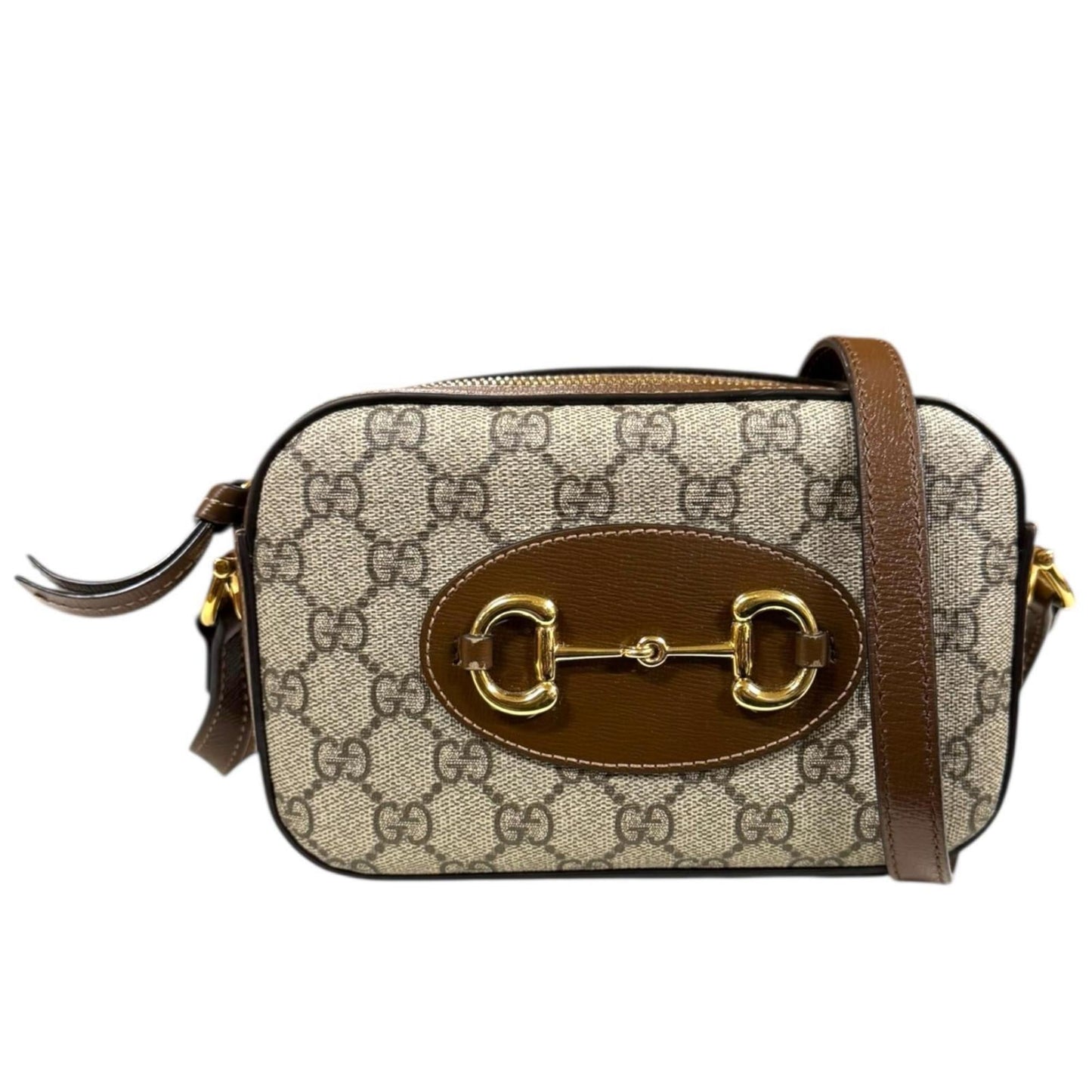 Gucci Horsebit Brown Gg Supreme Shoulder Bag ( )
