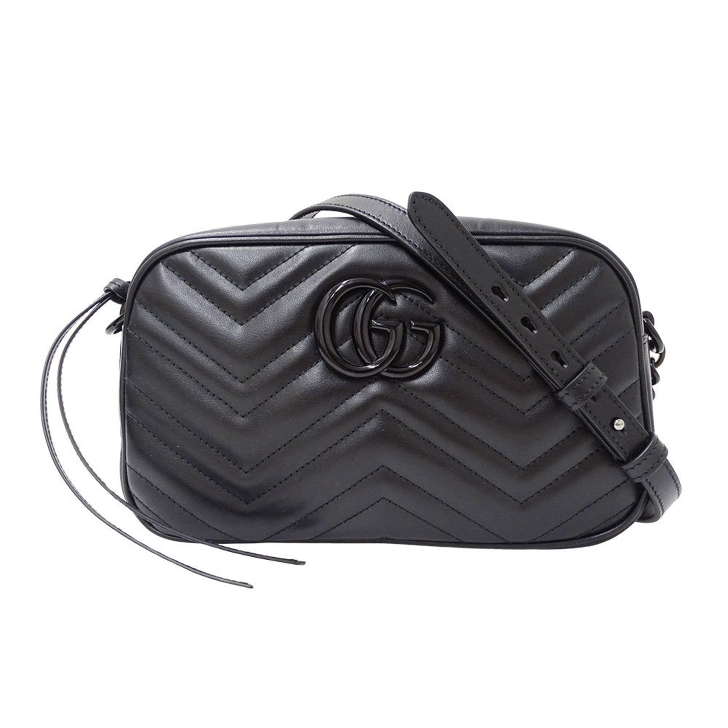 Gucci Black Leather Shoulder Bag ( )
