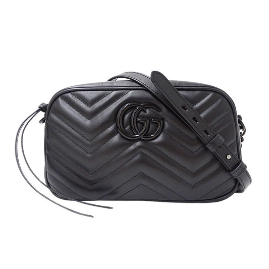 Gucci Black Leather Shoulder Bag ( )