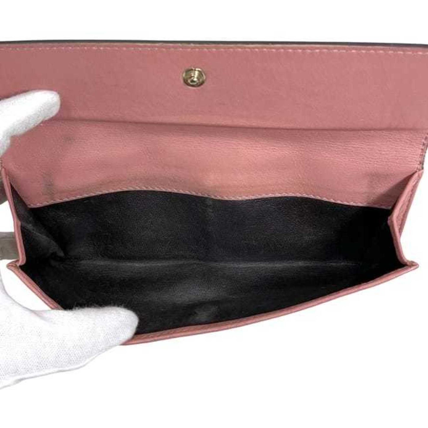 Gucci Pink Leather Long Wallet (Bi-Fold) ( )