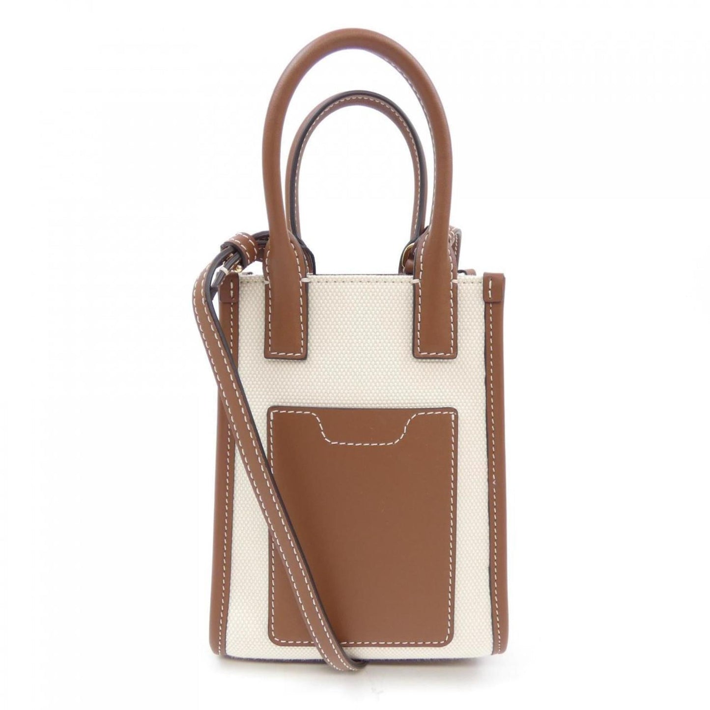 Burberry Brown White Handbag ( )