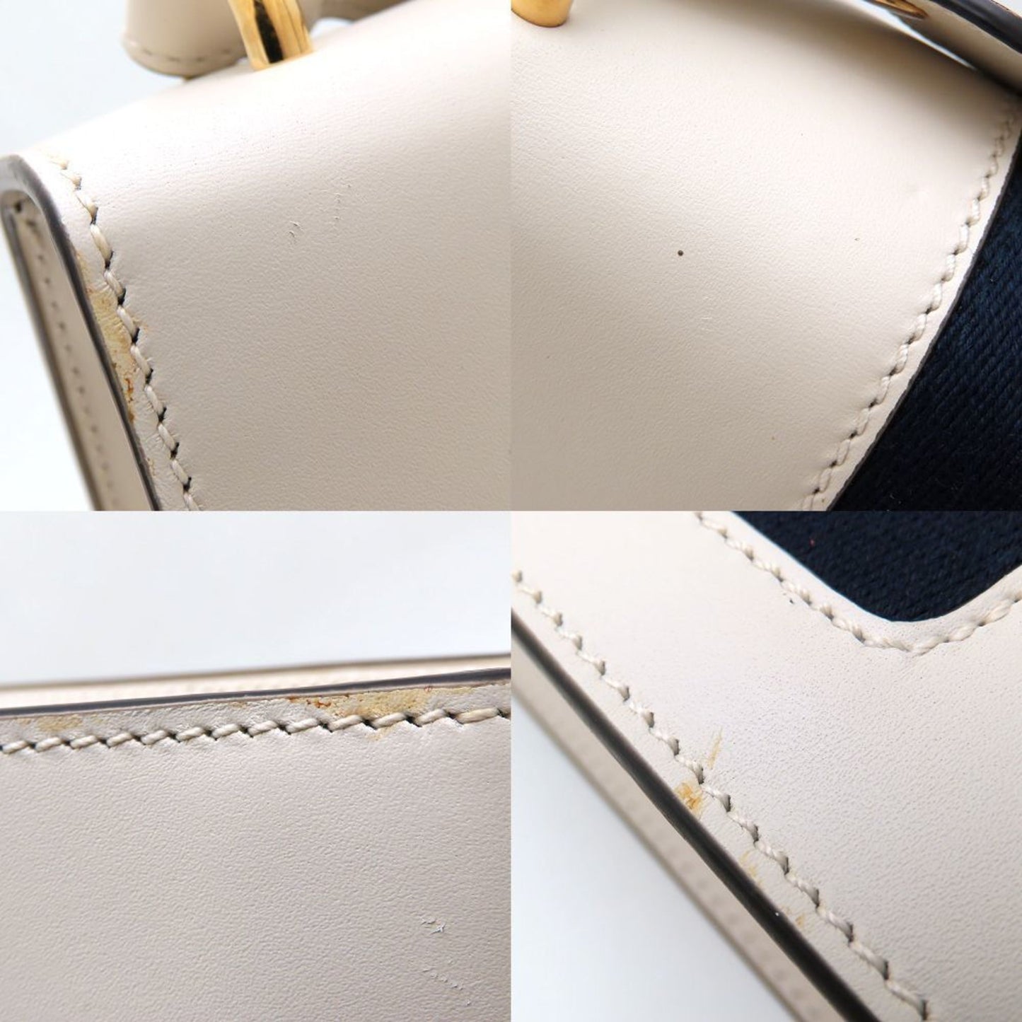 Gucci Ivory Leather Shoulder Bag ( )
