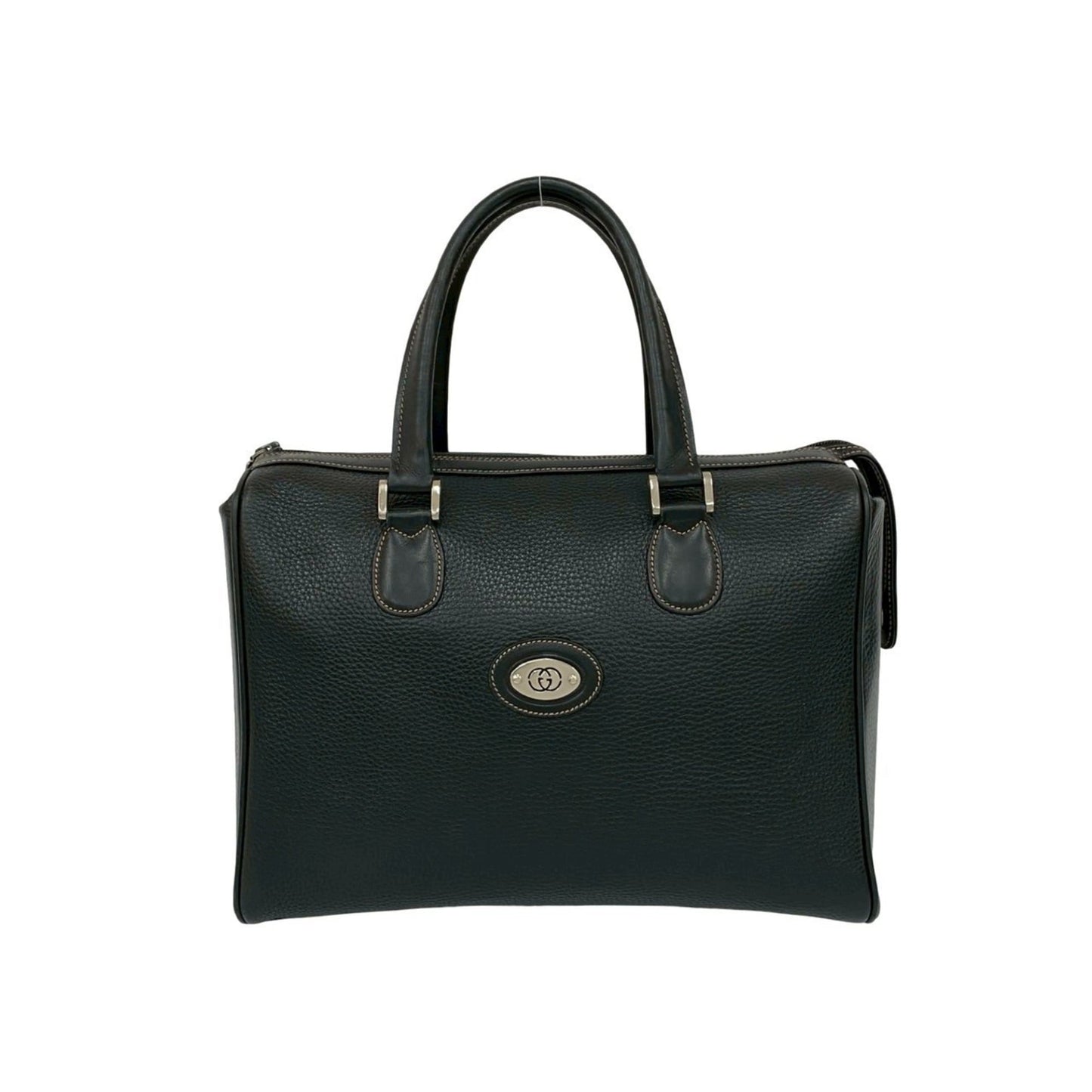 Gucci Black Leather Boston Bag Handbag ( )