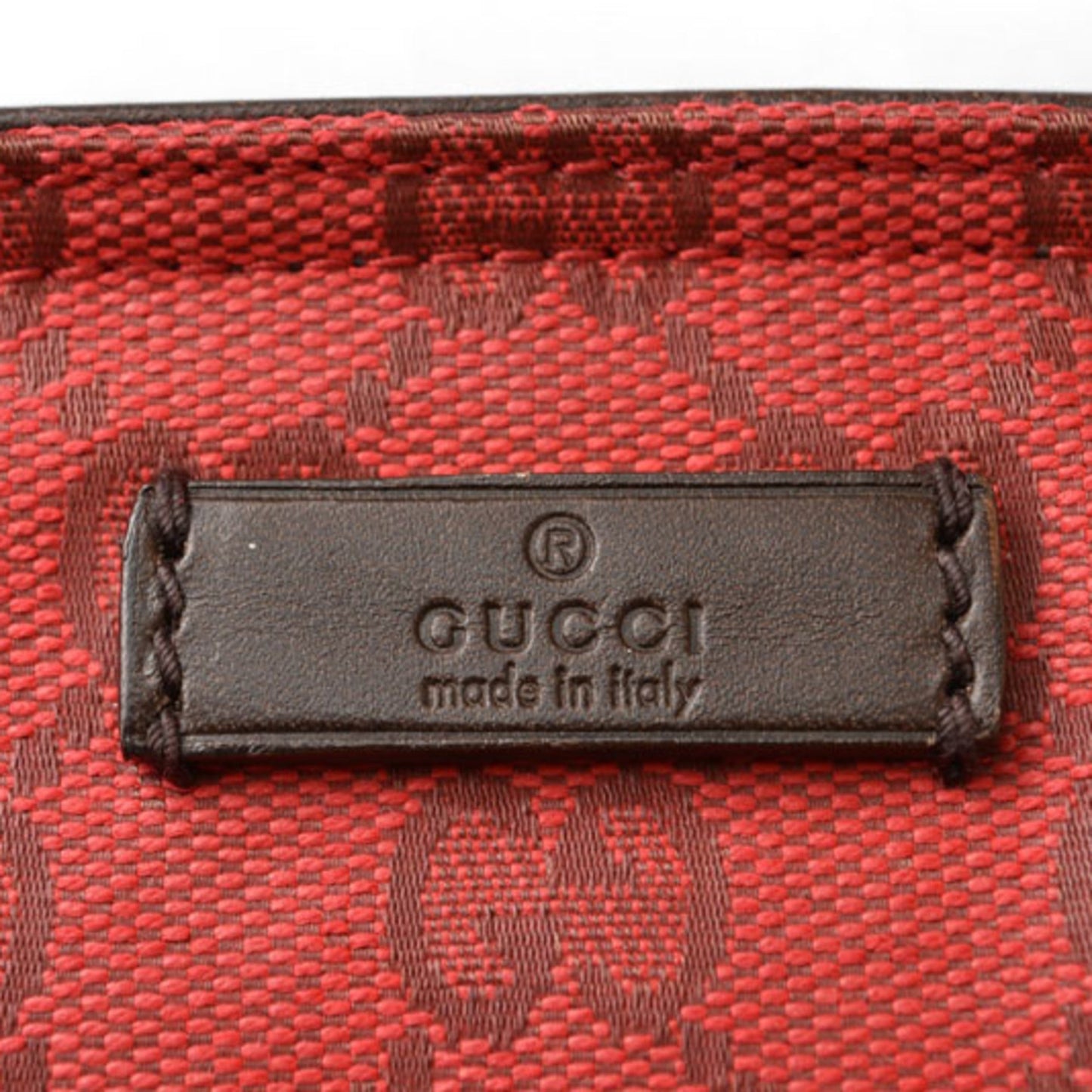 Gucci Dark Red Red Color Coated Canvas Shoulder Bag Tote Bag ( )