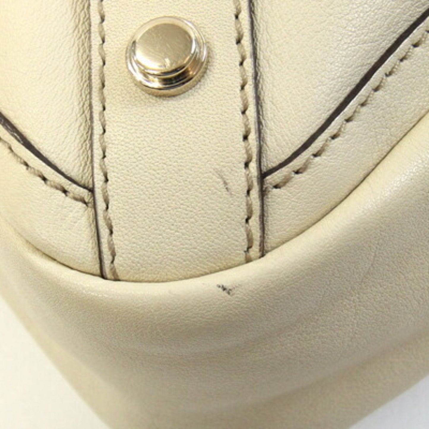 Gucci Abbey Ivory Leather Tote Bag ( )