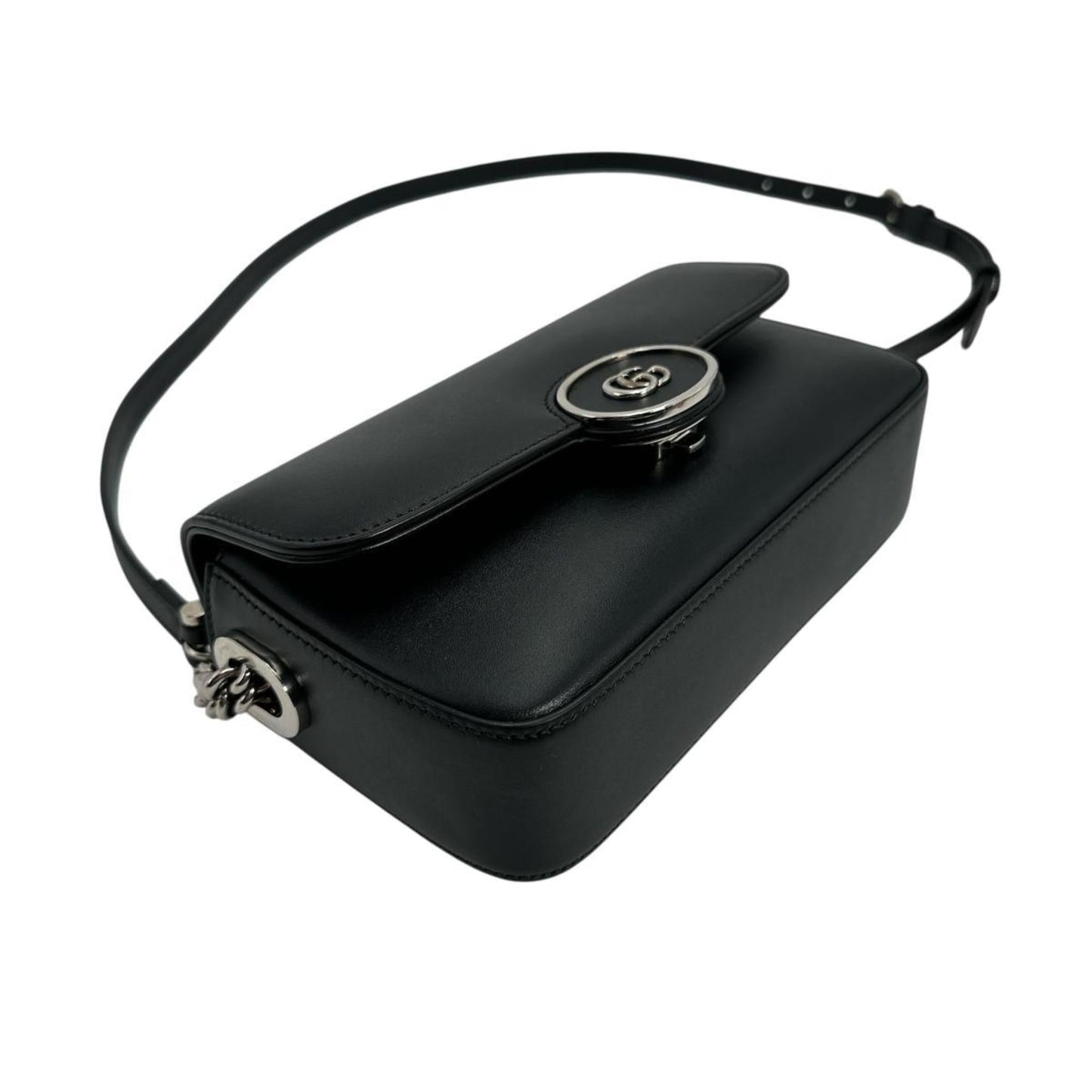 Gucci Black Leather Shoulder Bag ( )