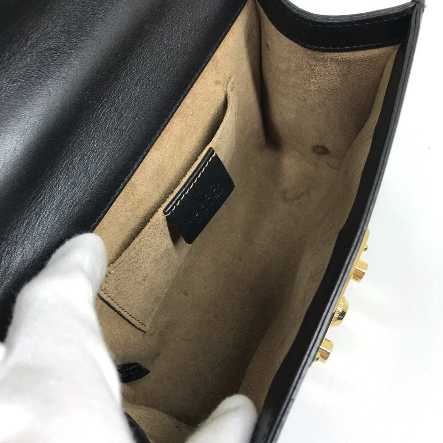 Gucci Black Leather Shoulder Bag ( )