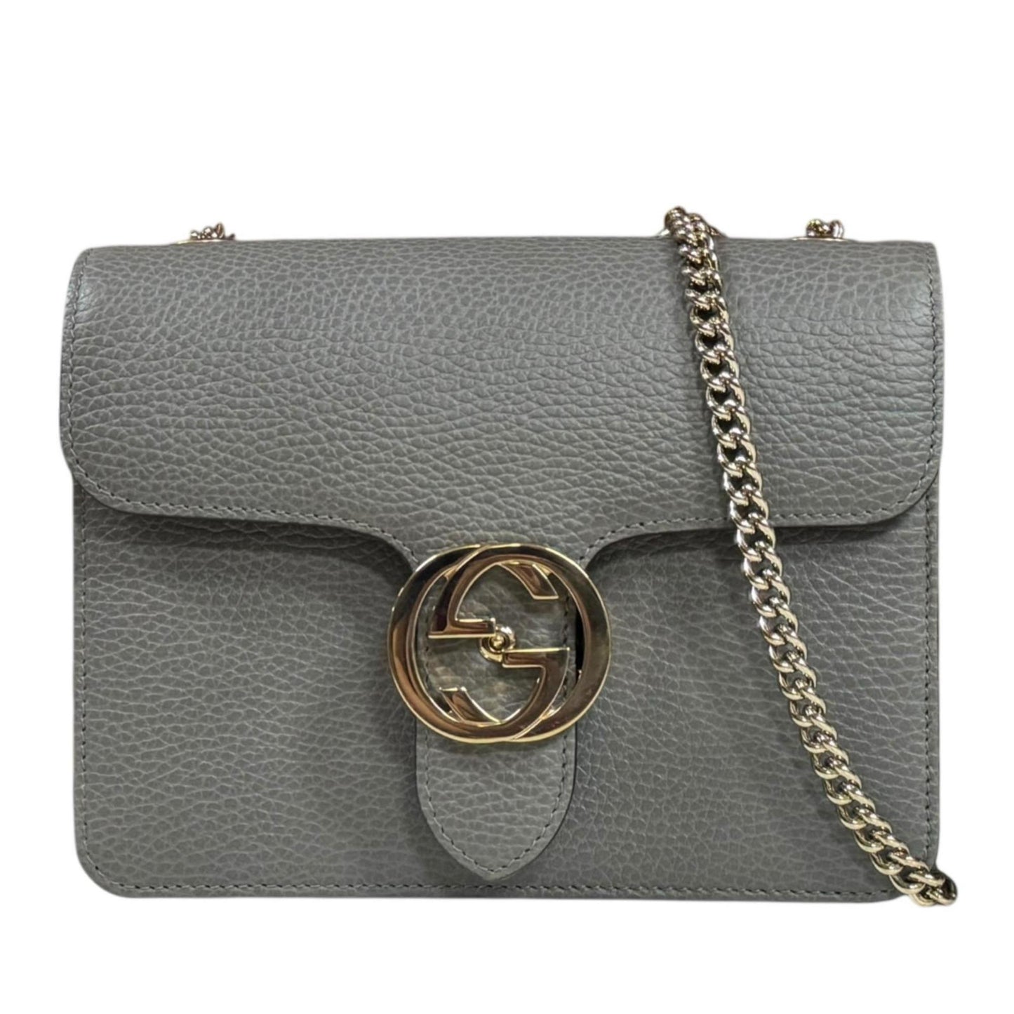 Gucci Gray Leather Shoulder Bag ( )