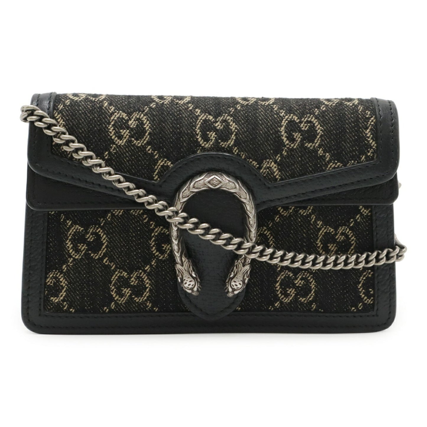 Gucci Black Denim Shoulder Bag ( )