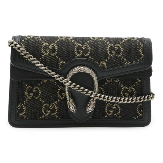 Gucci Black Denim Shoulder Bag ( )