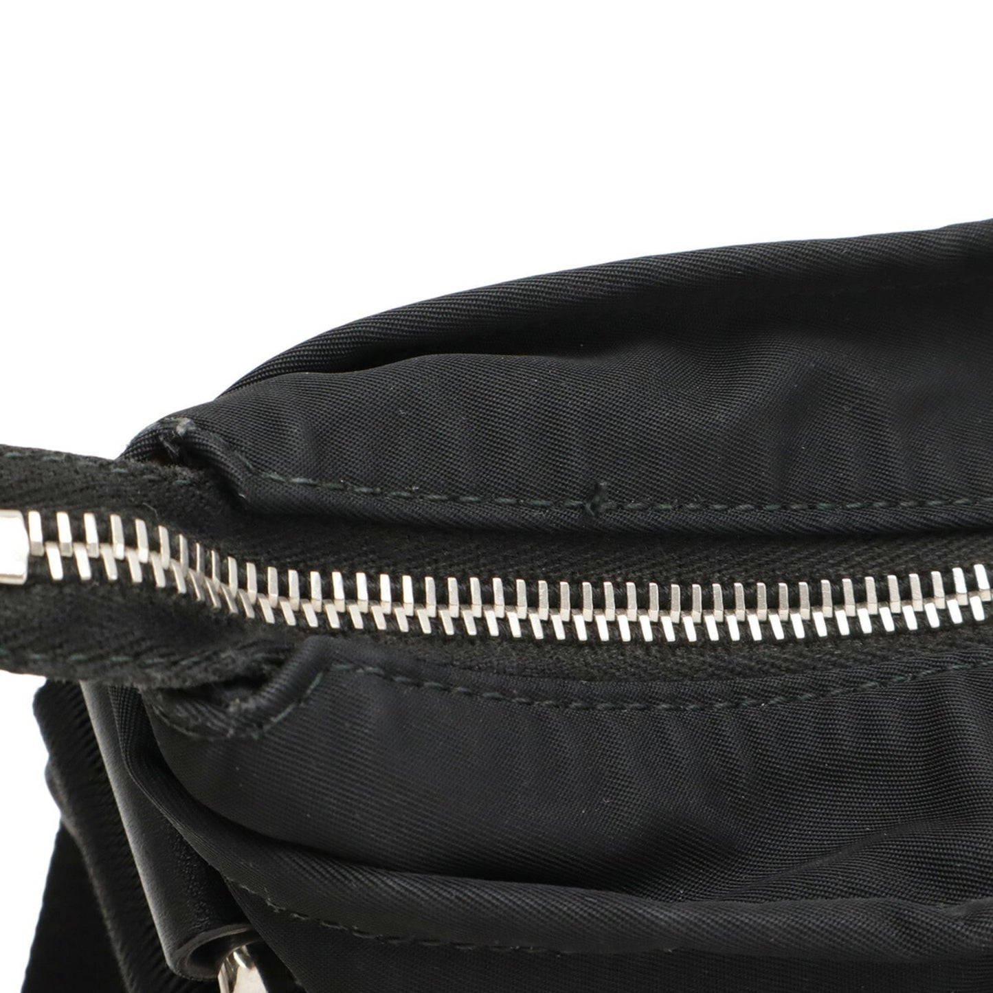 Gucci Black Gray Nylon Leather Shoulder Bag ( )