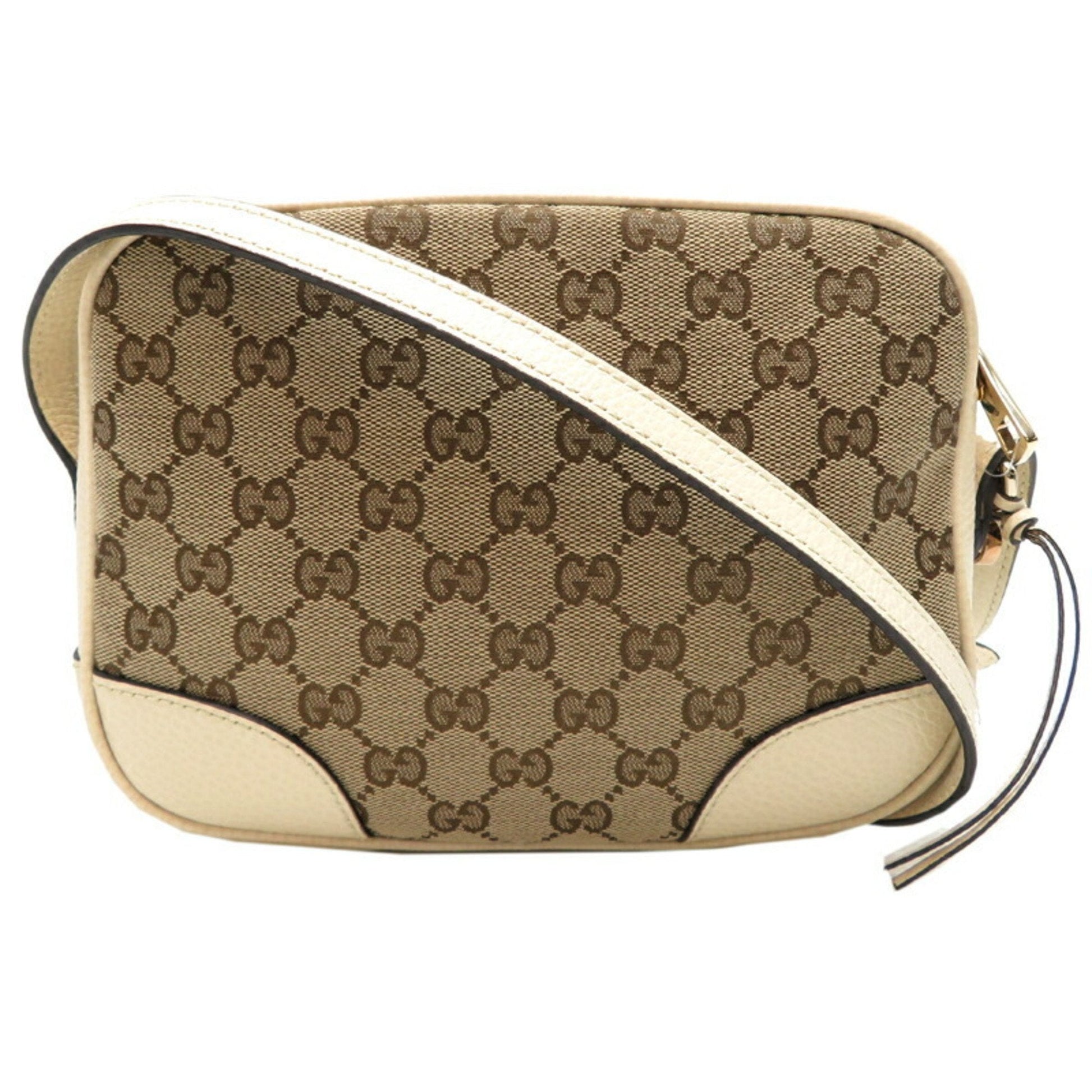 Gucci Leather Canvas Shoulder Bag
