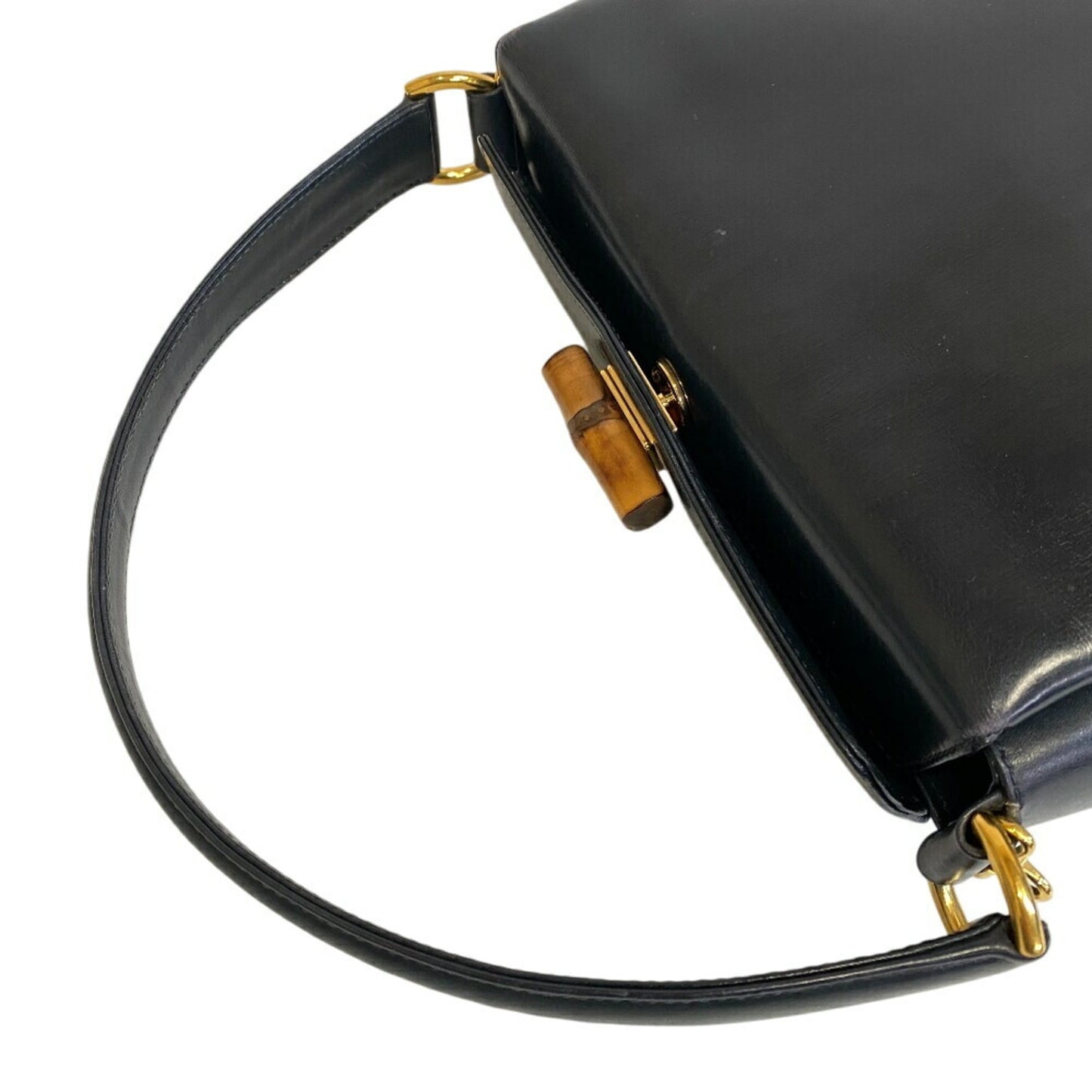 Gucci Black Red Color Leather Handbag ( )