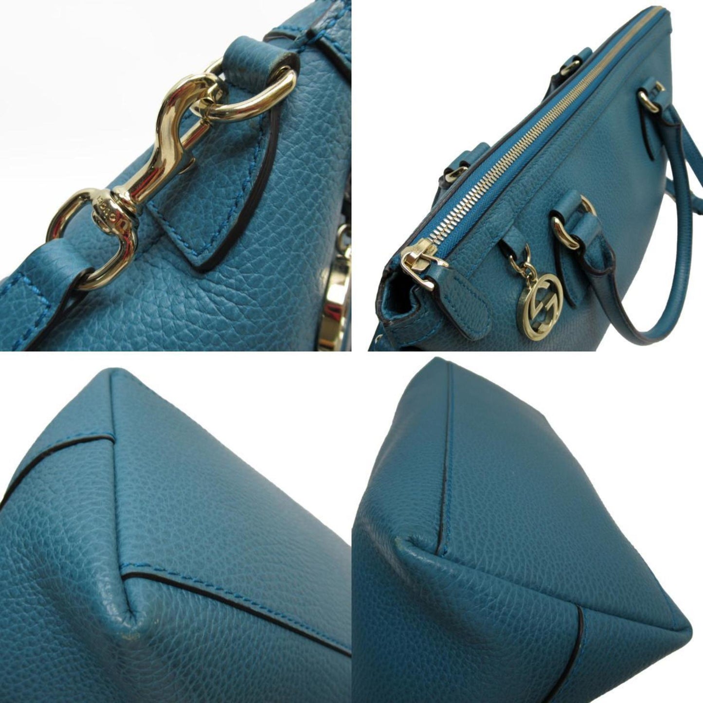 Gucci Green Leather Handbag Shoulder Bag ( )