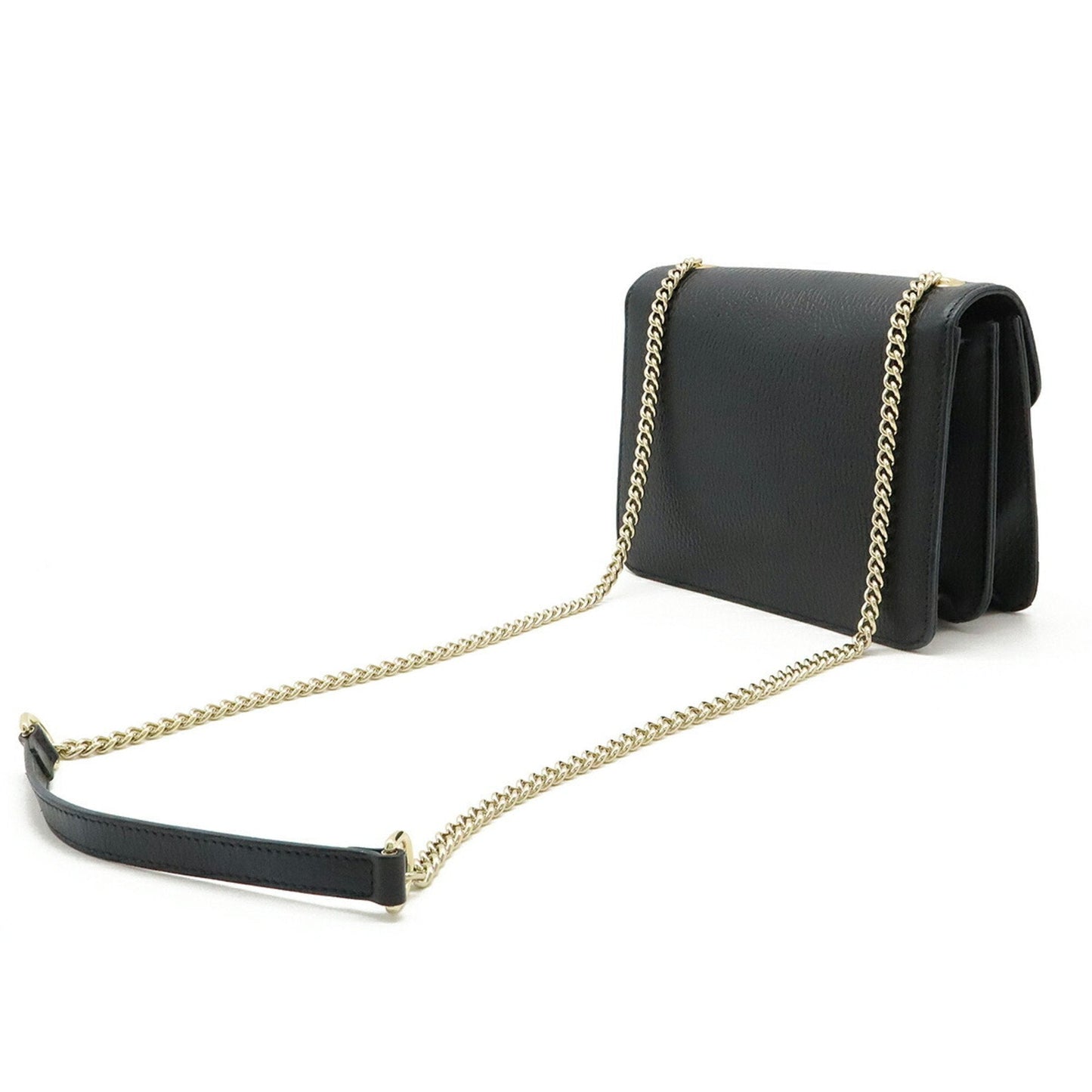 Gucci Black Leather Shoulder Bag ( )