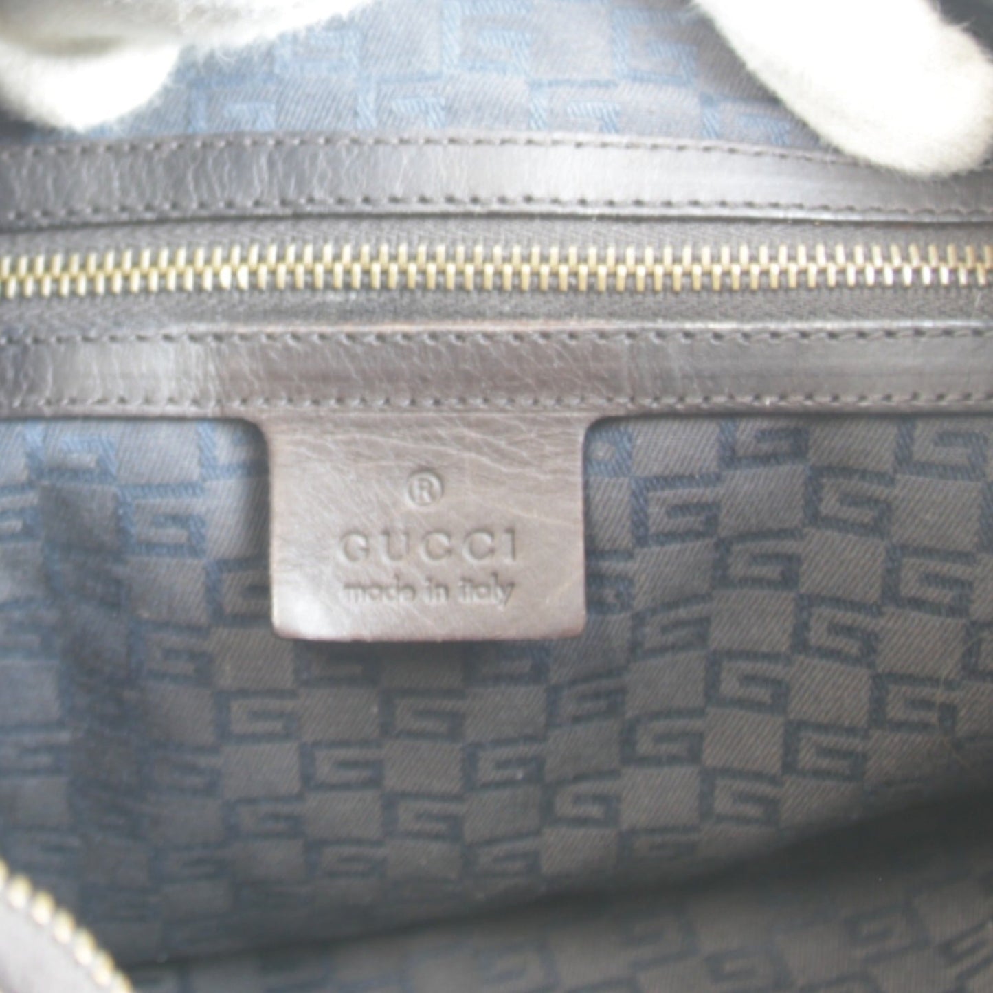 Gucci Khaki Canvas Handbag ( )