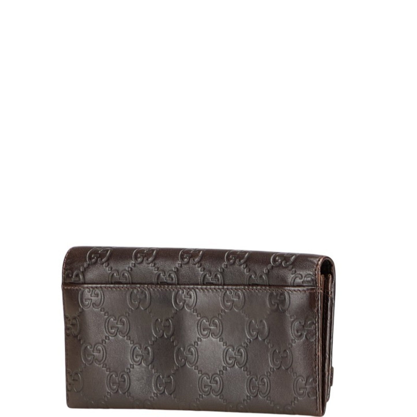 Gucci Guccissima Brown Leather Long Wallet (Bi-Fold) ( )