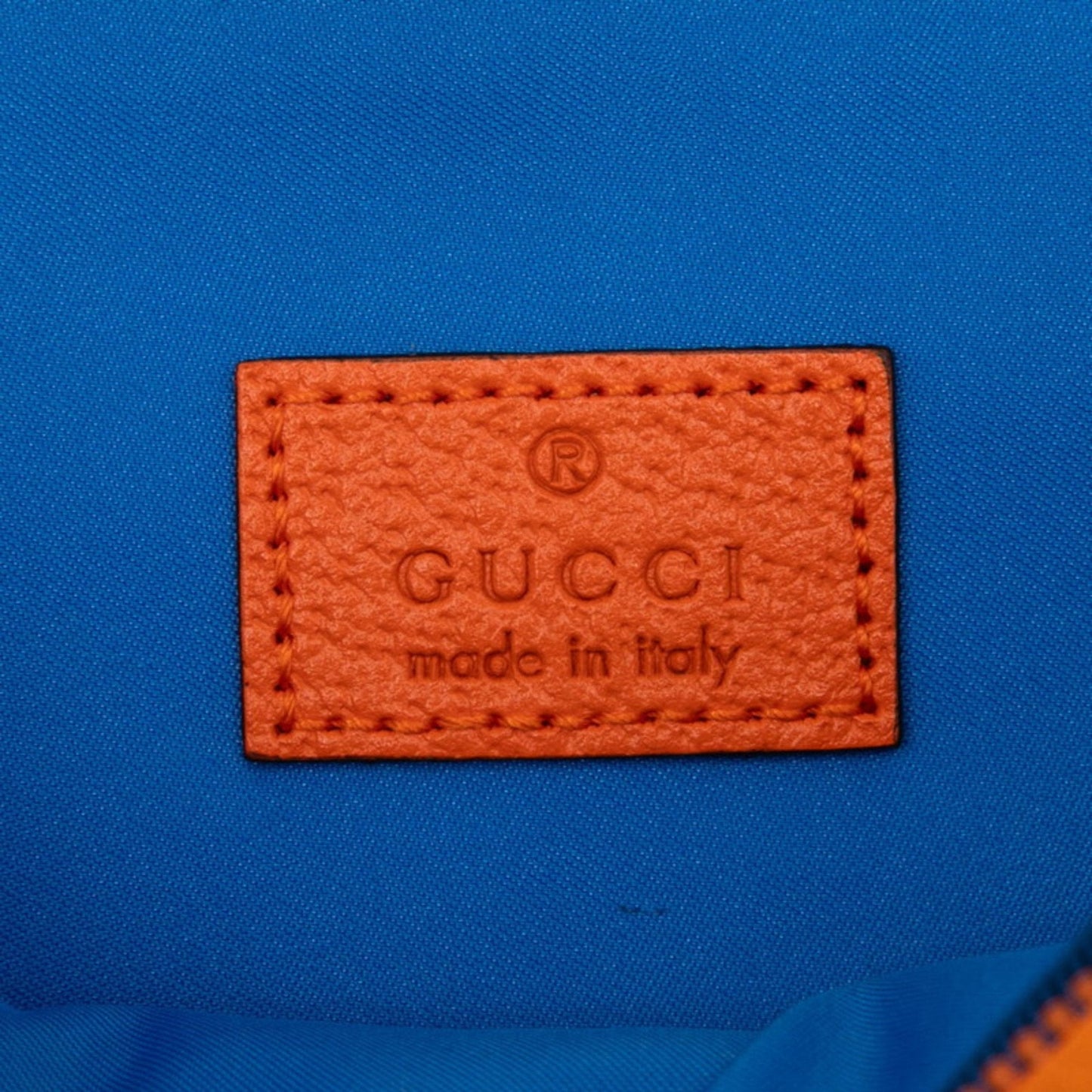 Gucci Blue Orange Purple Nylon Rubber Sling Bag ( )