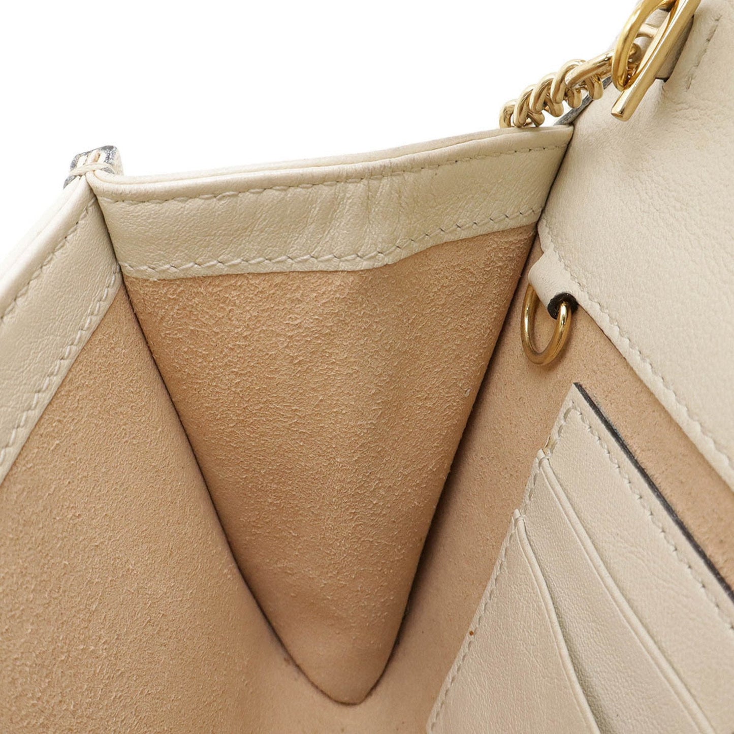 Gucci Ivory Navy Red Color Leather Clutch Bag Shoulder Bag ( )