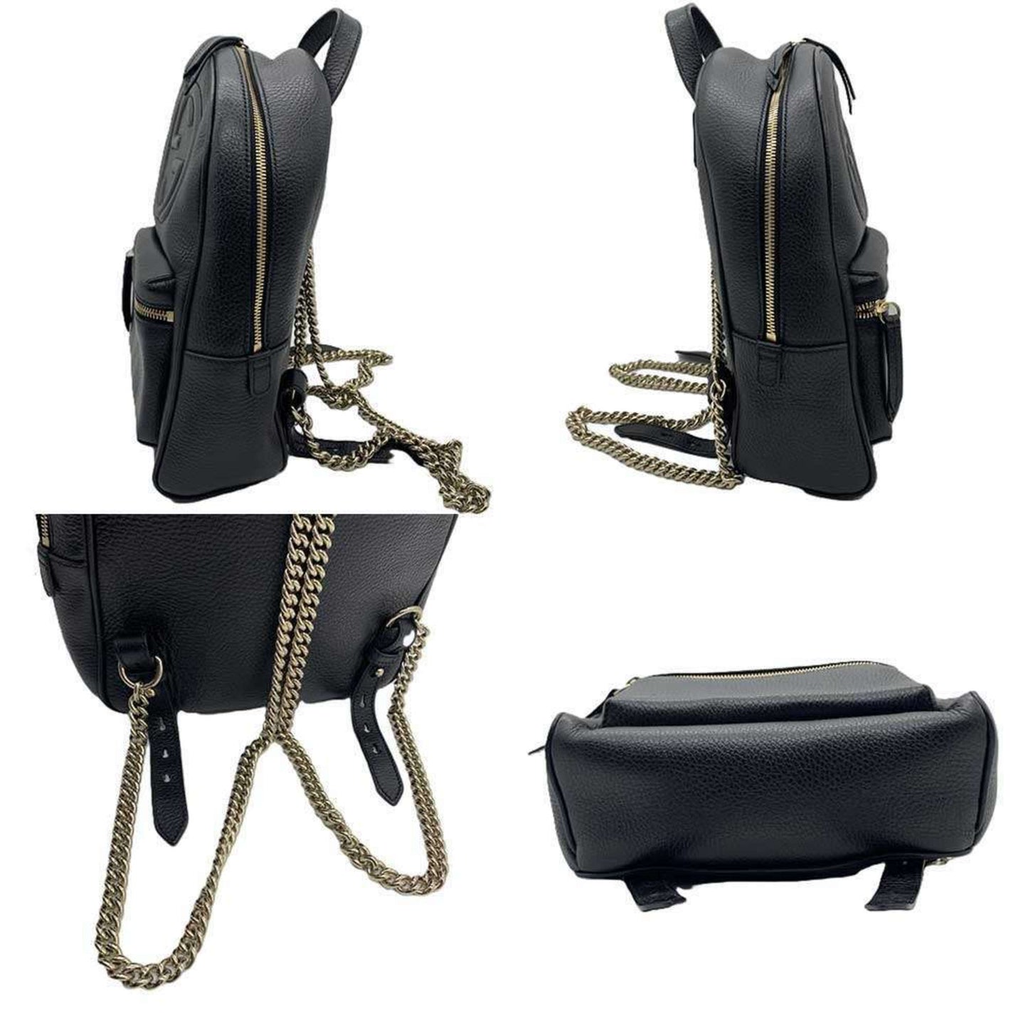 Gucci Black Leather Backpack ( )