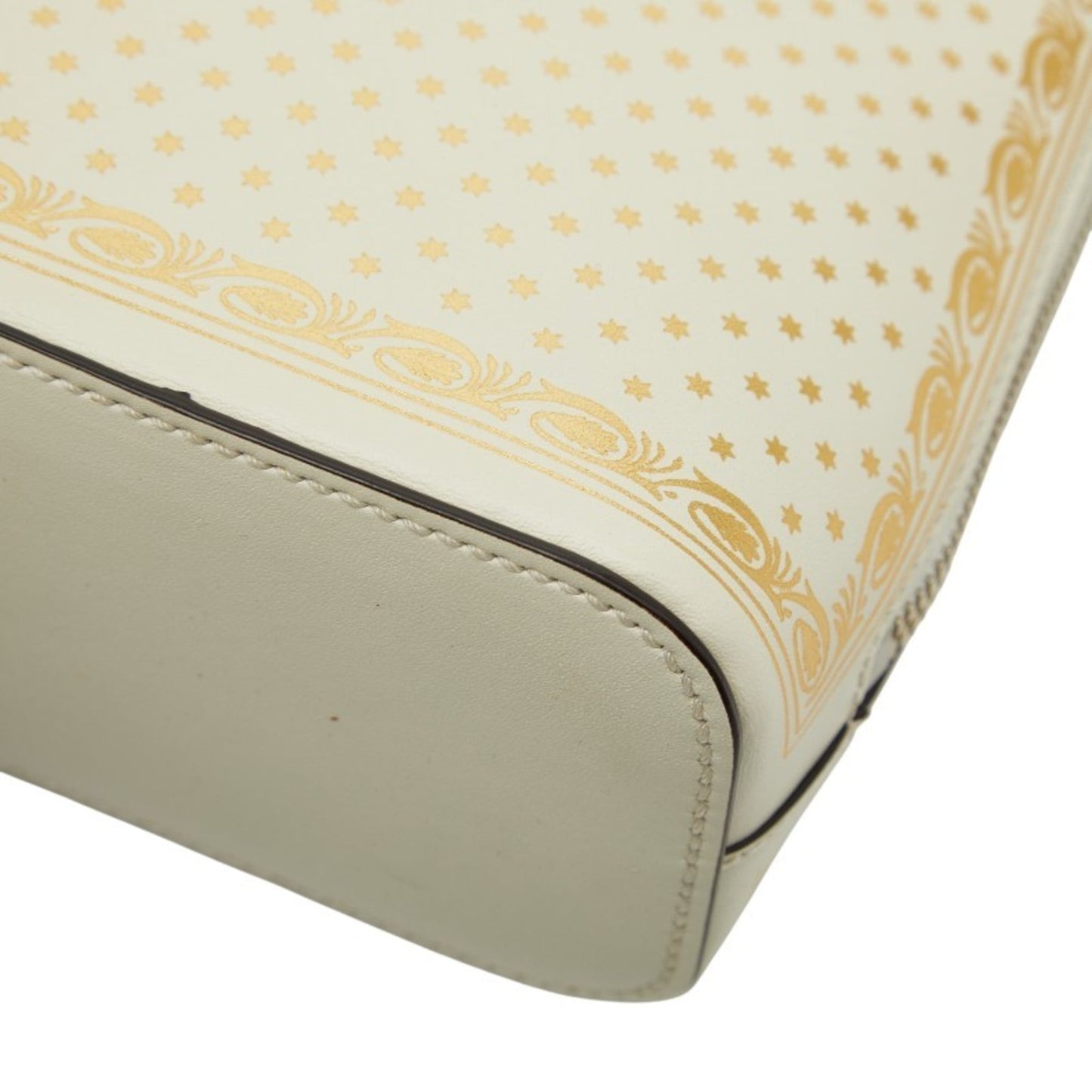 Gucci Gold White Leather Shoulder Bag ( )