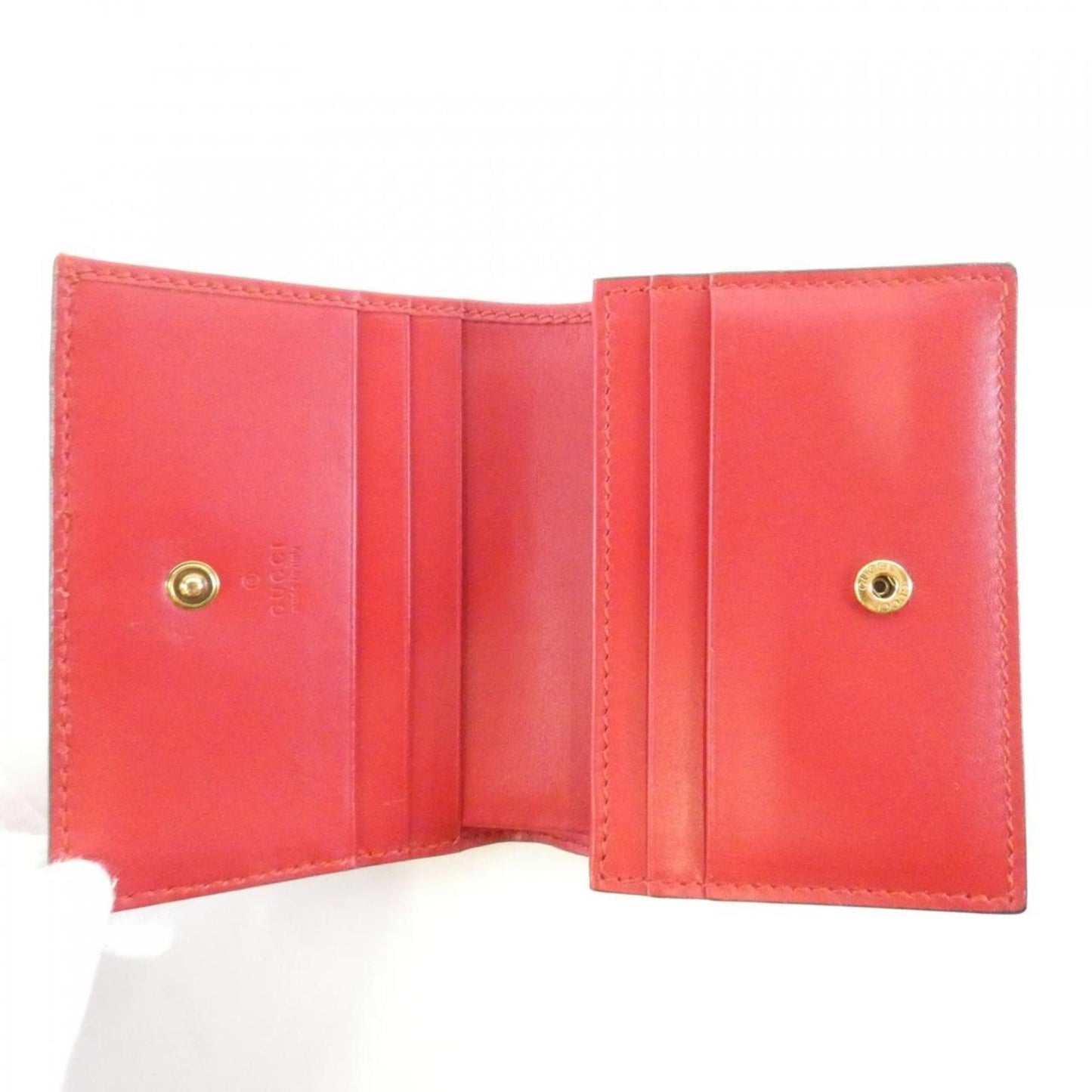 Gucci Red Color Leather Wallet (Bi-Fold) ( )
