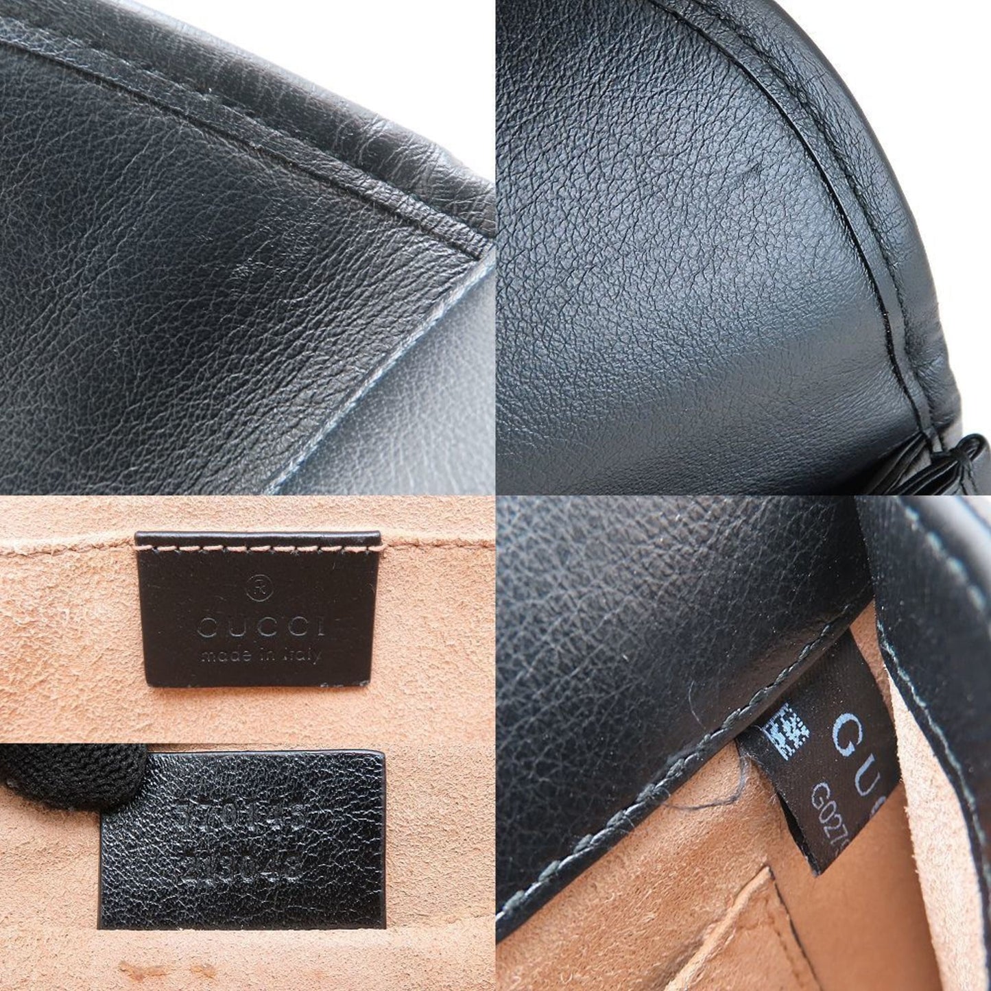Gucci Black Leather Shoulder Bag ( )