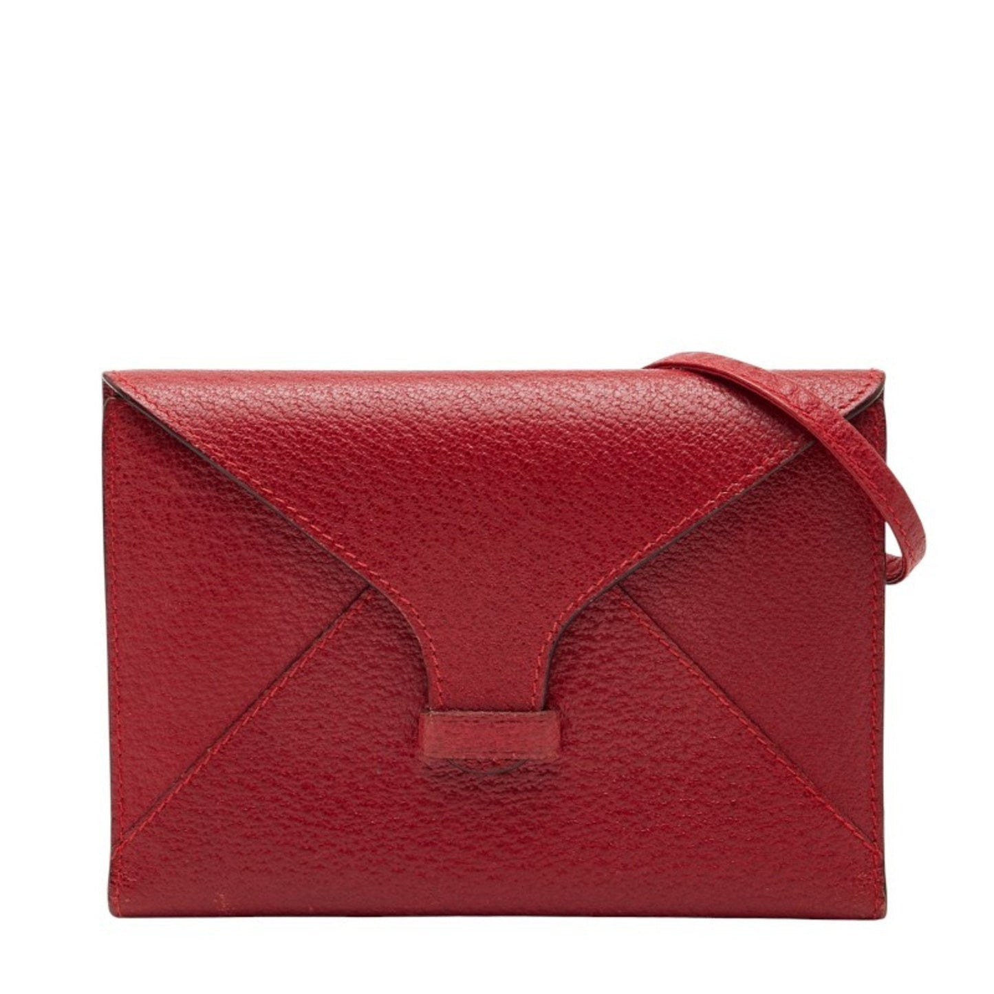 Gucci Red Color Leather Chain/Shoulder Wallet ( )